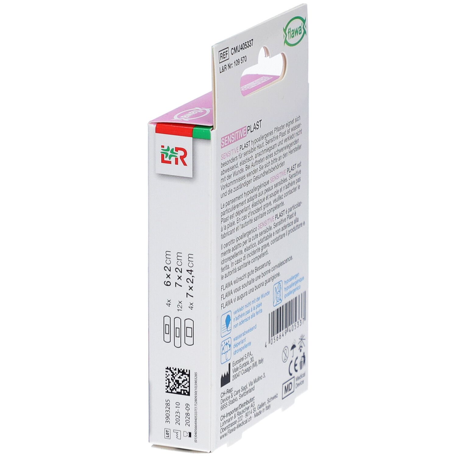 FLAWA SENSITIVE Plast Pflasterstrips 3 Gr