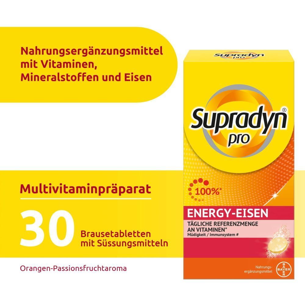 SUPRADYN® Pro Energy-fer Effervescents - 10 % de remise* avec le code "SUPRA10"