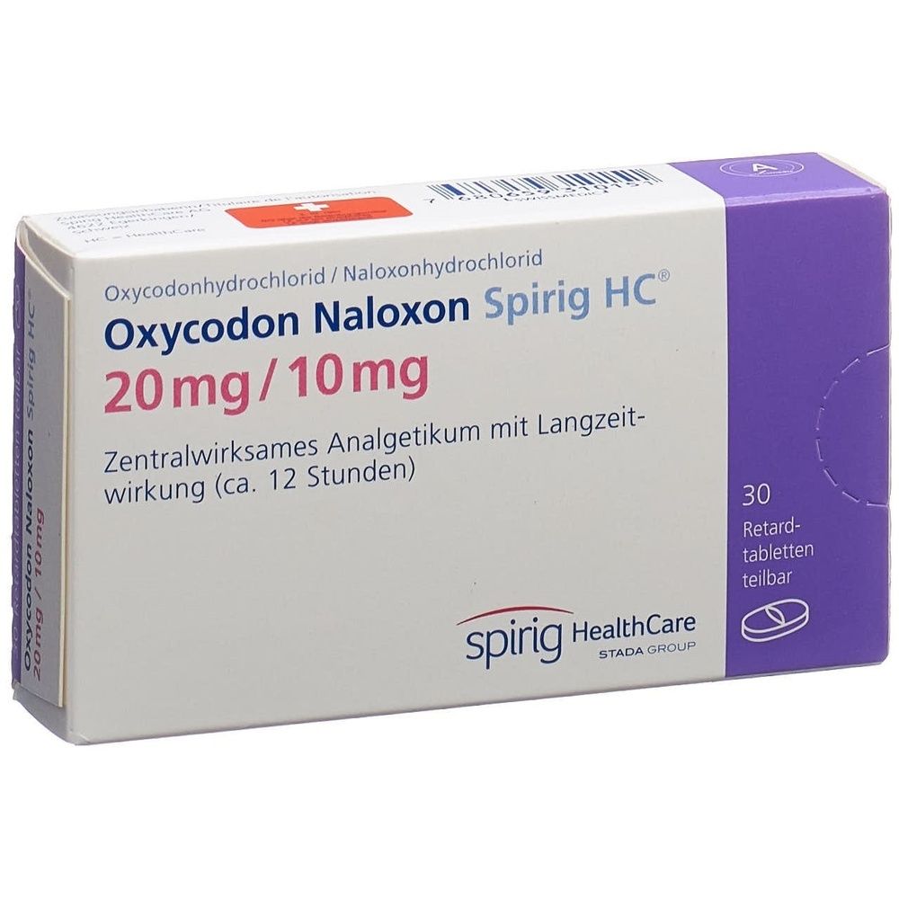 OXYCODON NALOXON Spirig HC Ret Tabl 20/10mg SDO