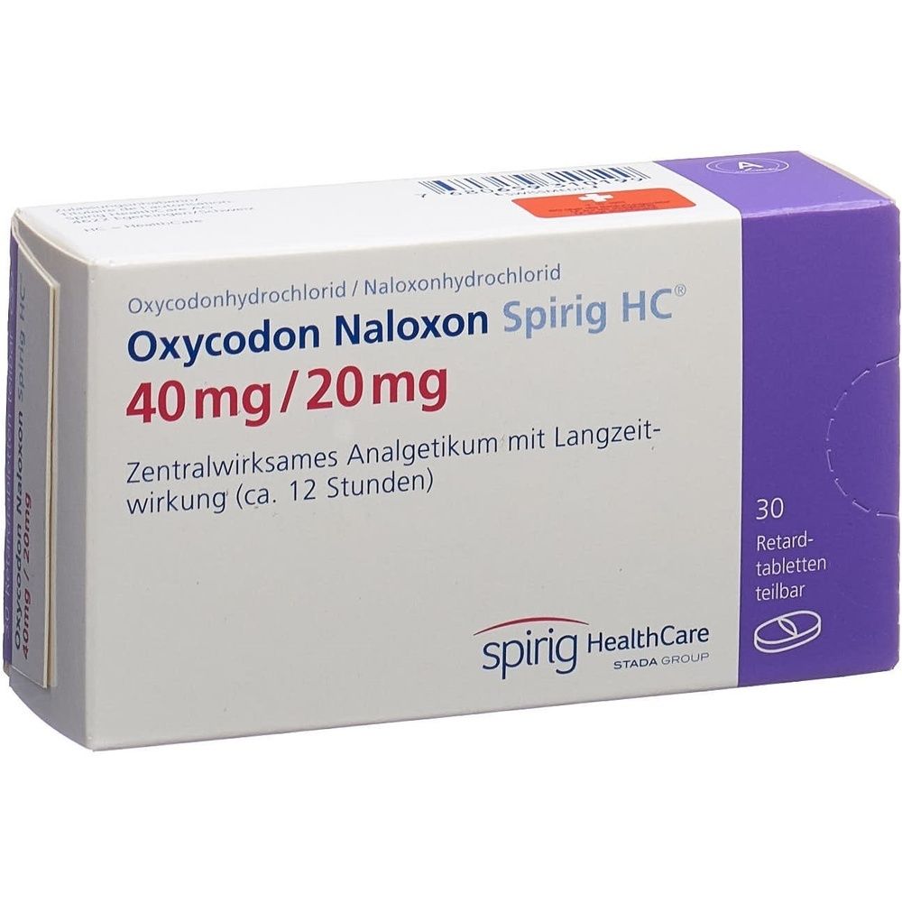 OXYCODON NALOXON Spirig HC Ret Tabl 40/20mg SDO