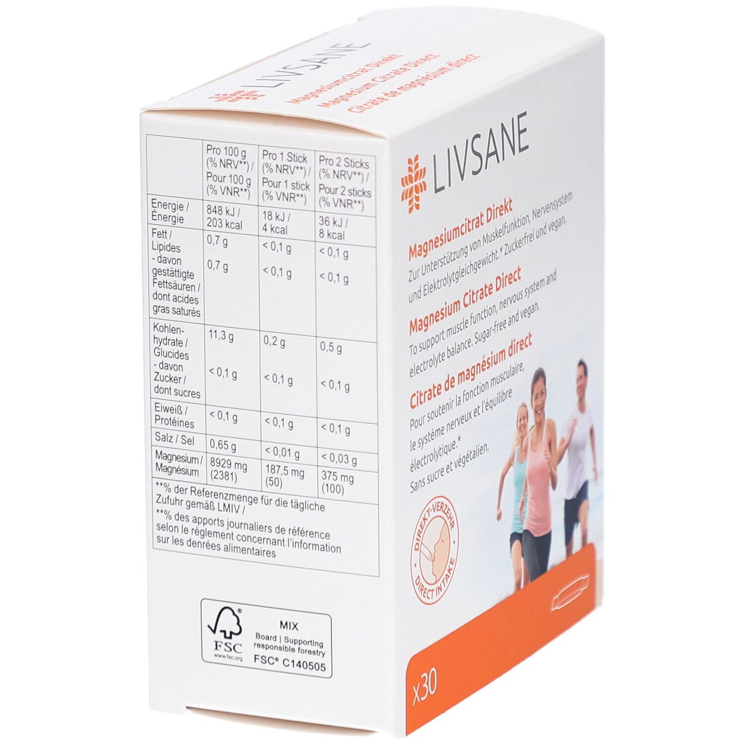 LIVSANE Magnesiumcitrat Direkt