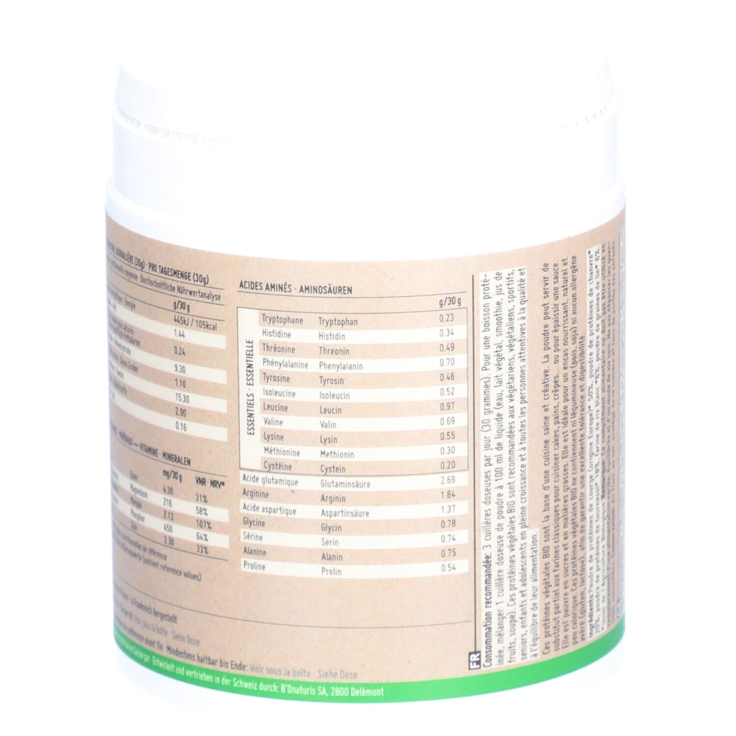 BIONATURIS Pflanzliche Proteine Plv Ds 300 g