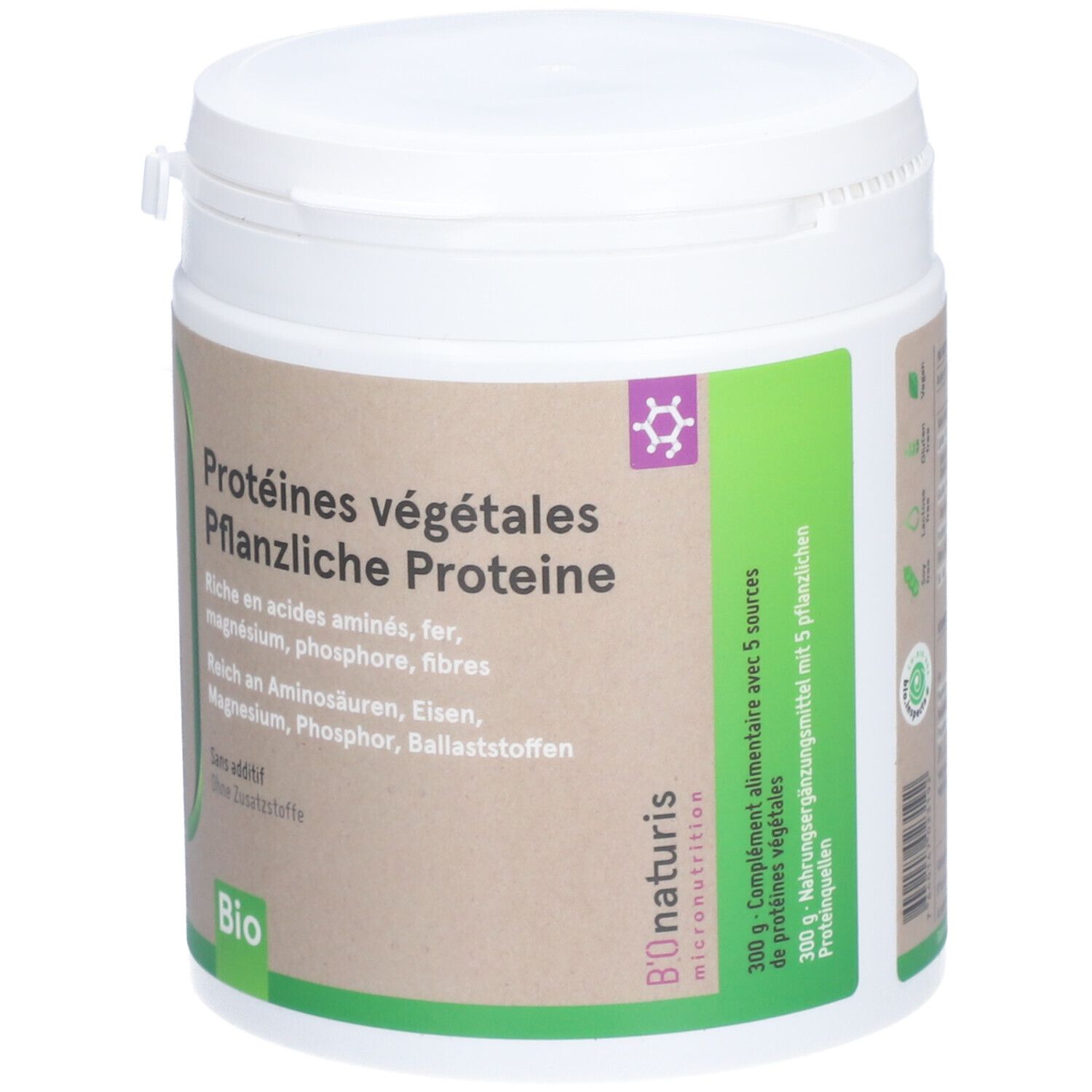 BIONATURIS Pflanzliche Proteine Plv Ds 300 g