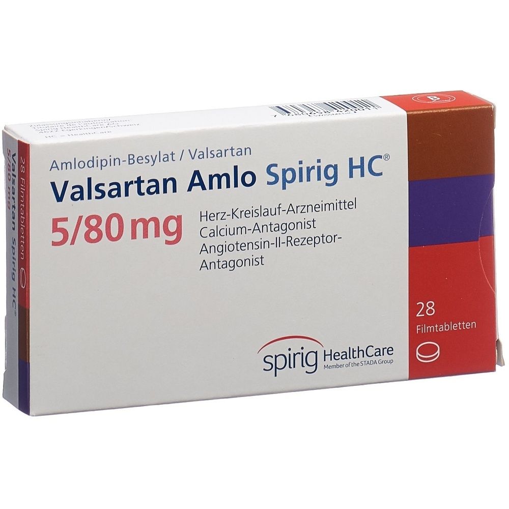 VALSARTAN AMLO Spirig HC Filmtabl 5/80mg SDO
