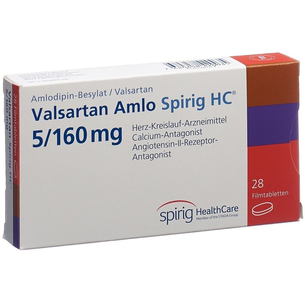 VALSARTAN AMLO Spirig HC Filmtabl 5/160mg SDO