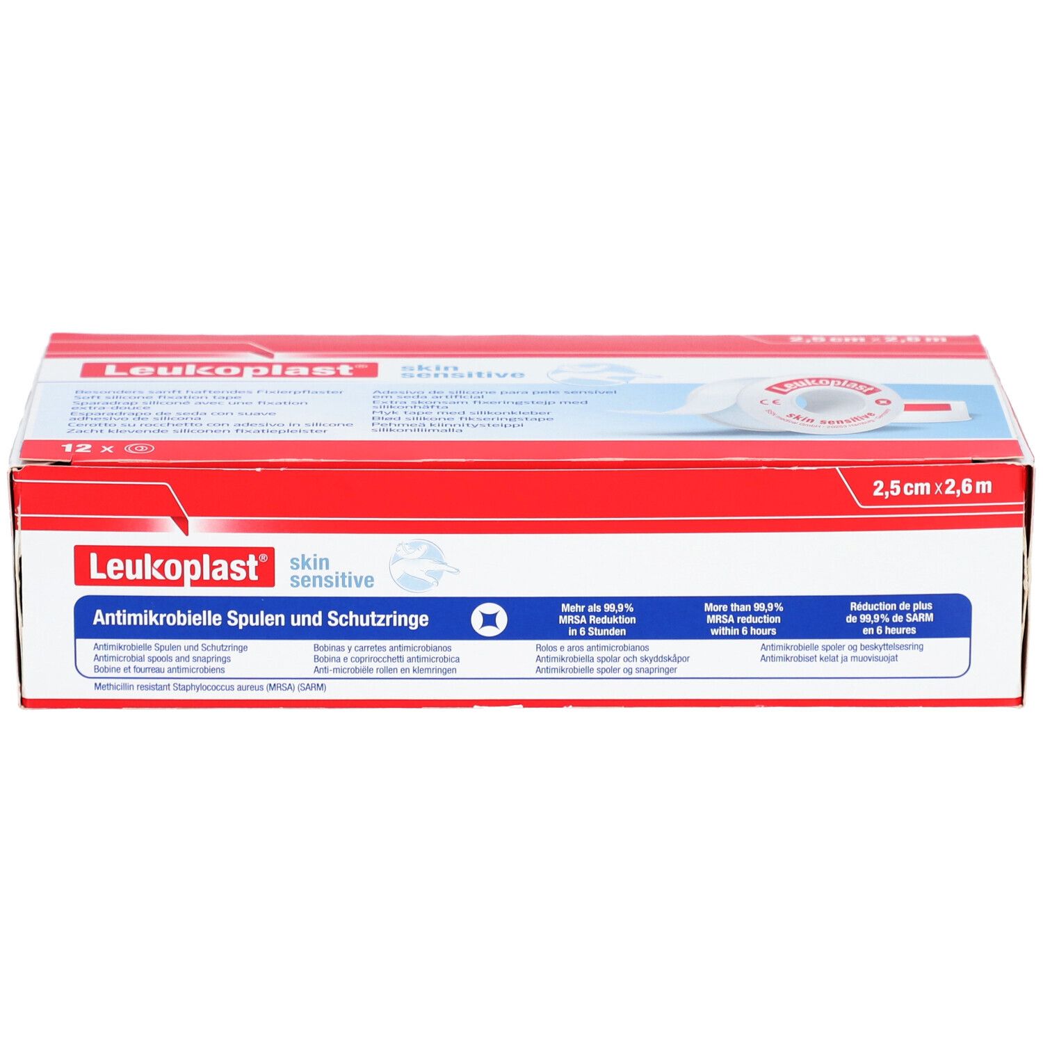LEUKOPLAST skin sensitive Silik 2.5cmx2.6m 12 Stk