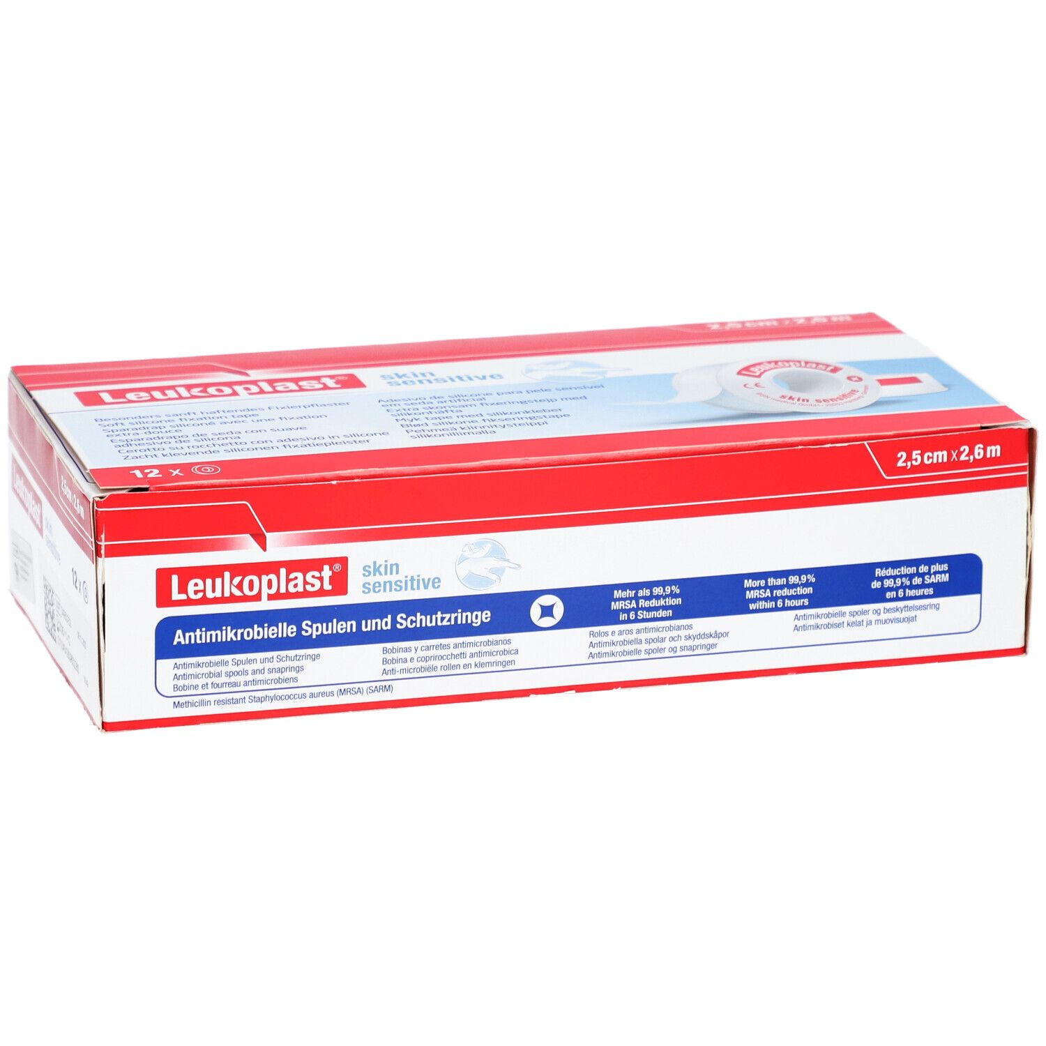 LEUKOPLAST skin sensitive Silik 2.5cmx2.6m 12 Stk