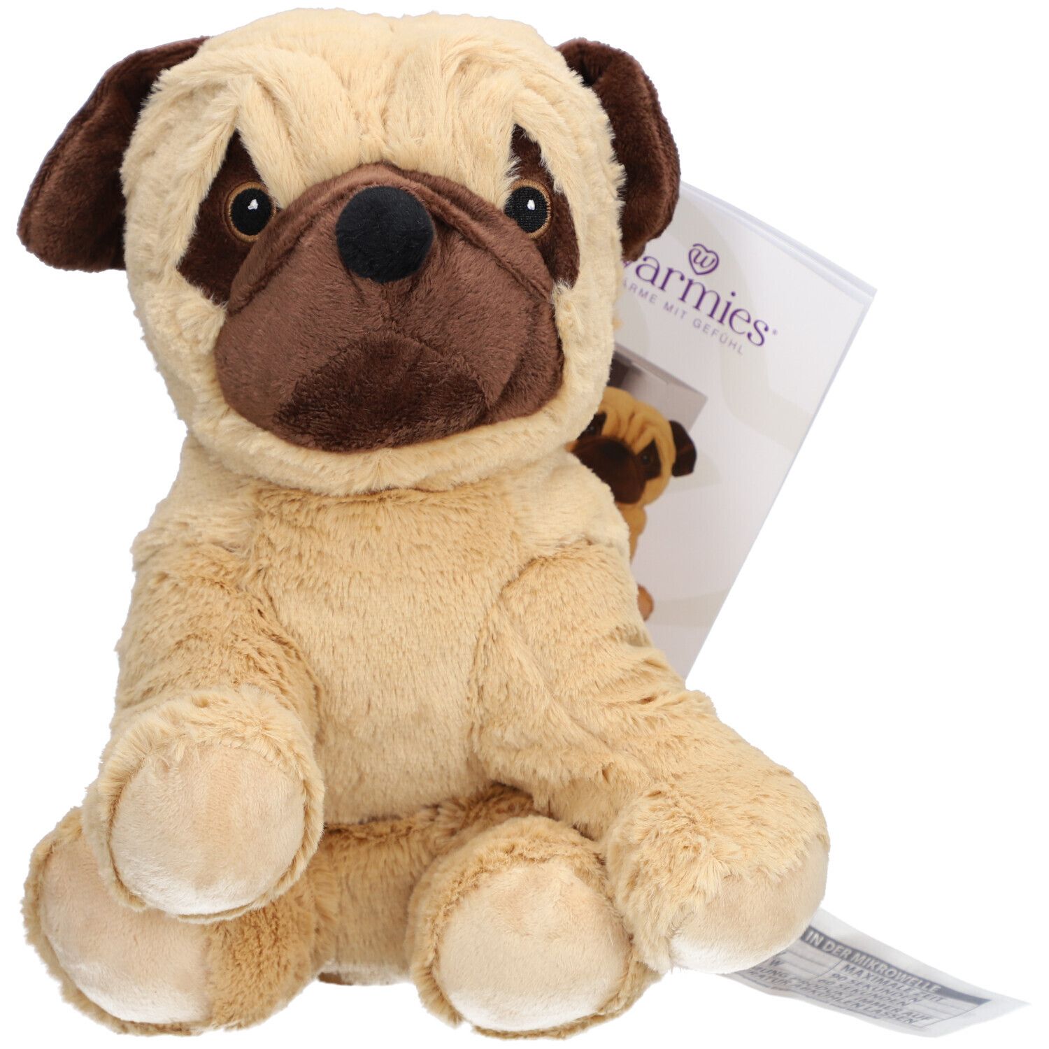 WARMIES® Peluche Chauffante Mops Beige