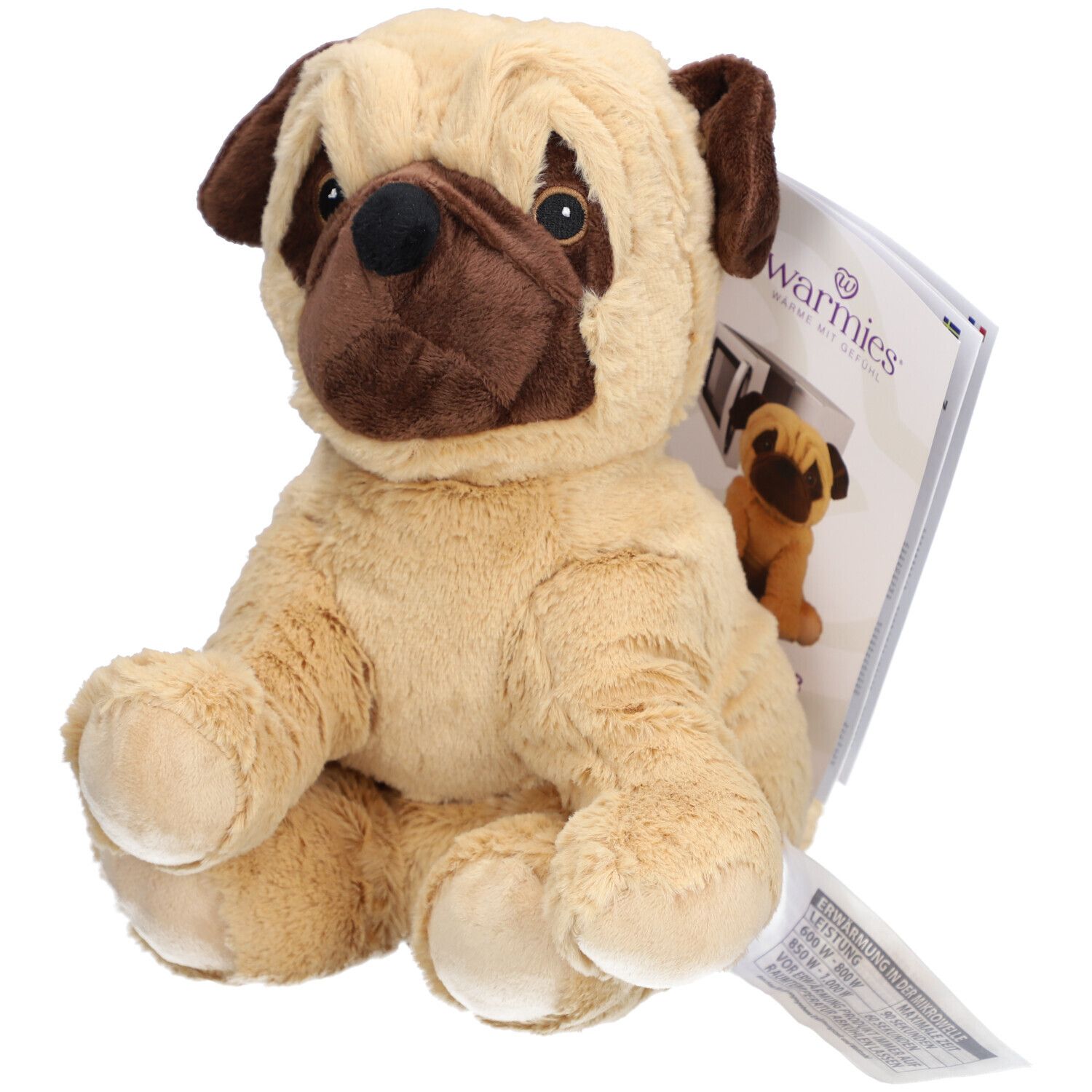 WARMIES® Peluche Chauffante Mops Beige