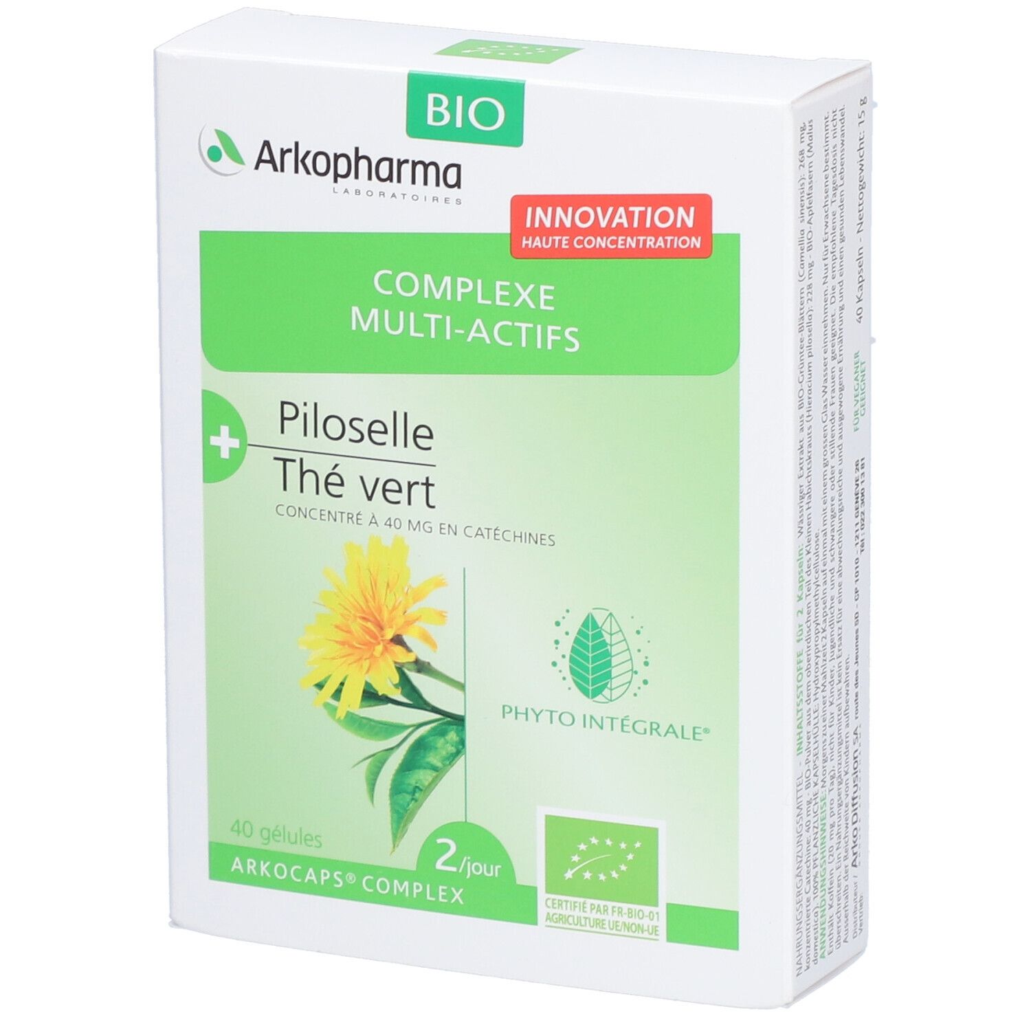 ARKOPHARMA Complexe Multi-actifs Piloselle + Thé vert bio
