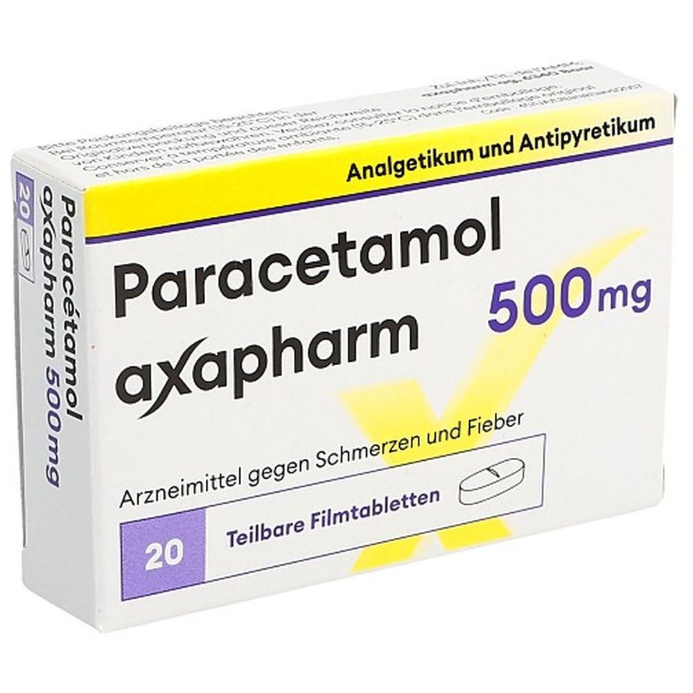 PARACETAMOL Axapharm Filmtabl 500 mg 20 Stk