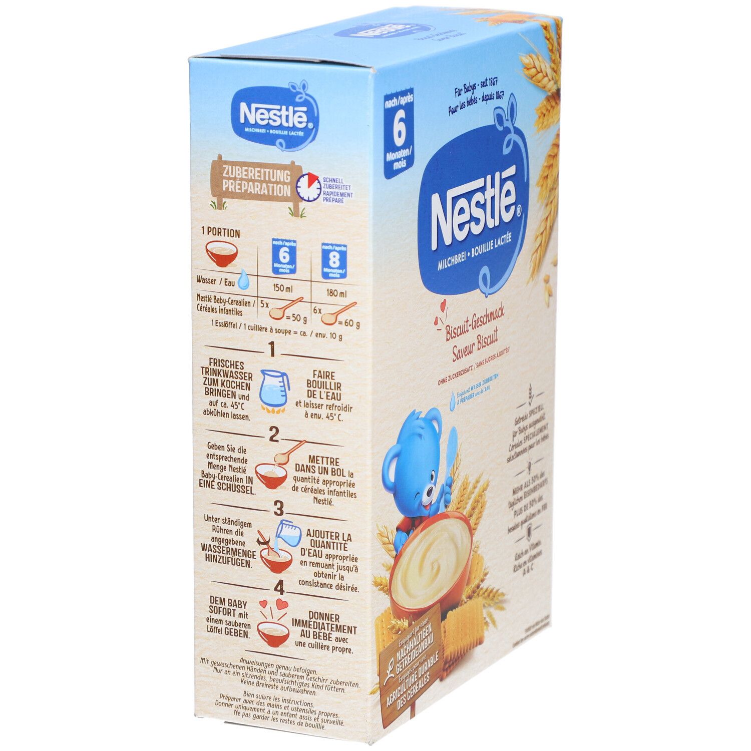 NESTLE Baby Cereals Biscuit Geschmack 450 g