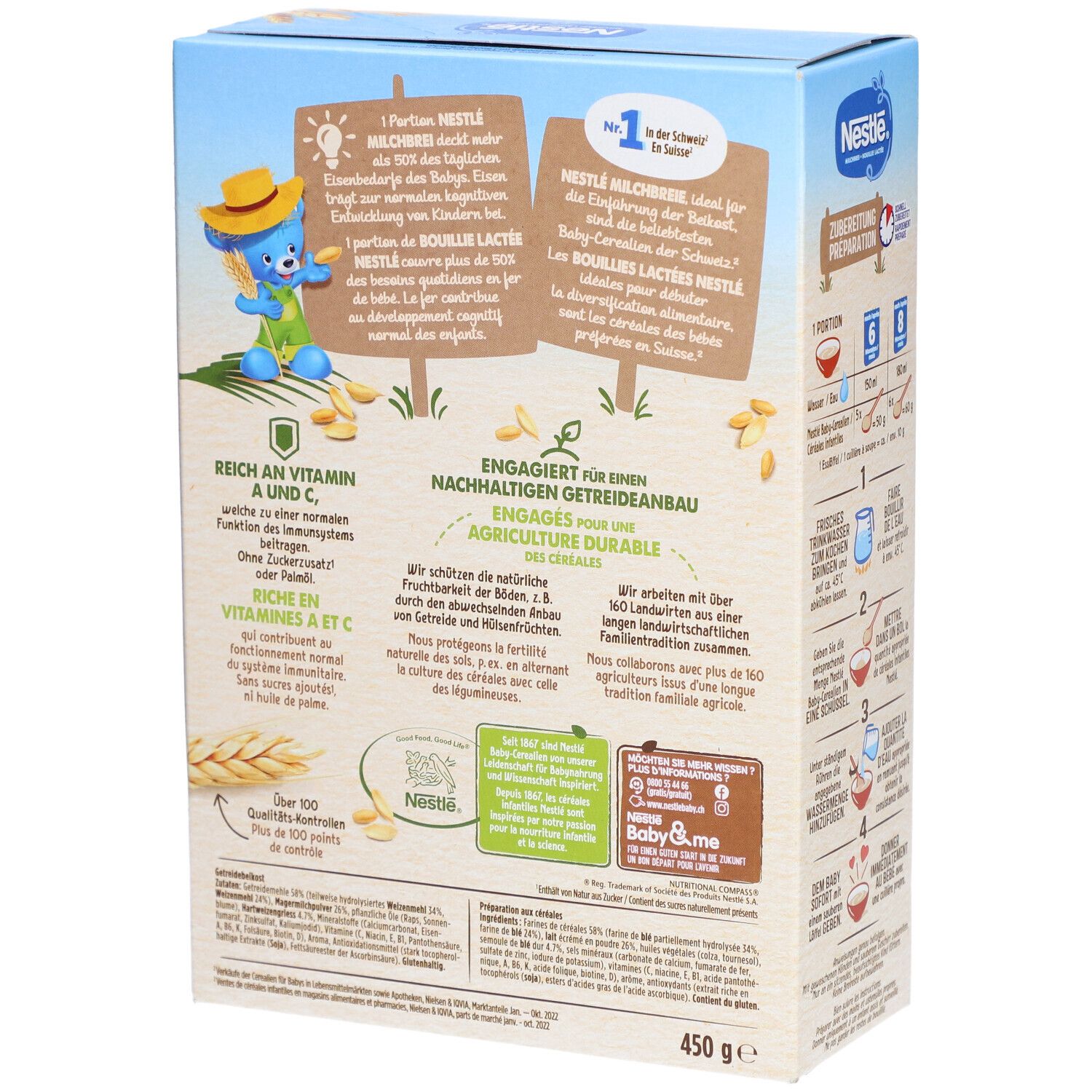 NESTLE Baby Cereals Biscuit Geschmack 450 g