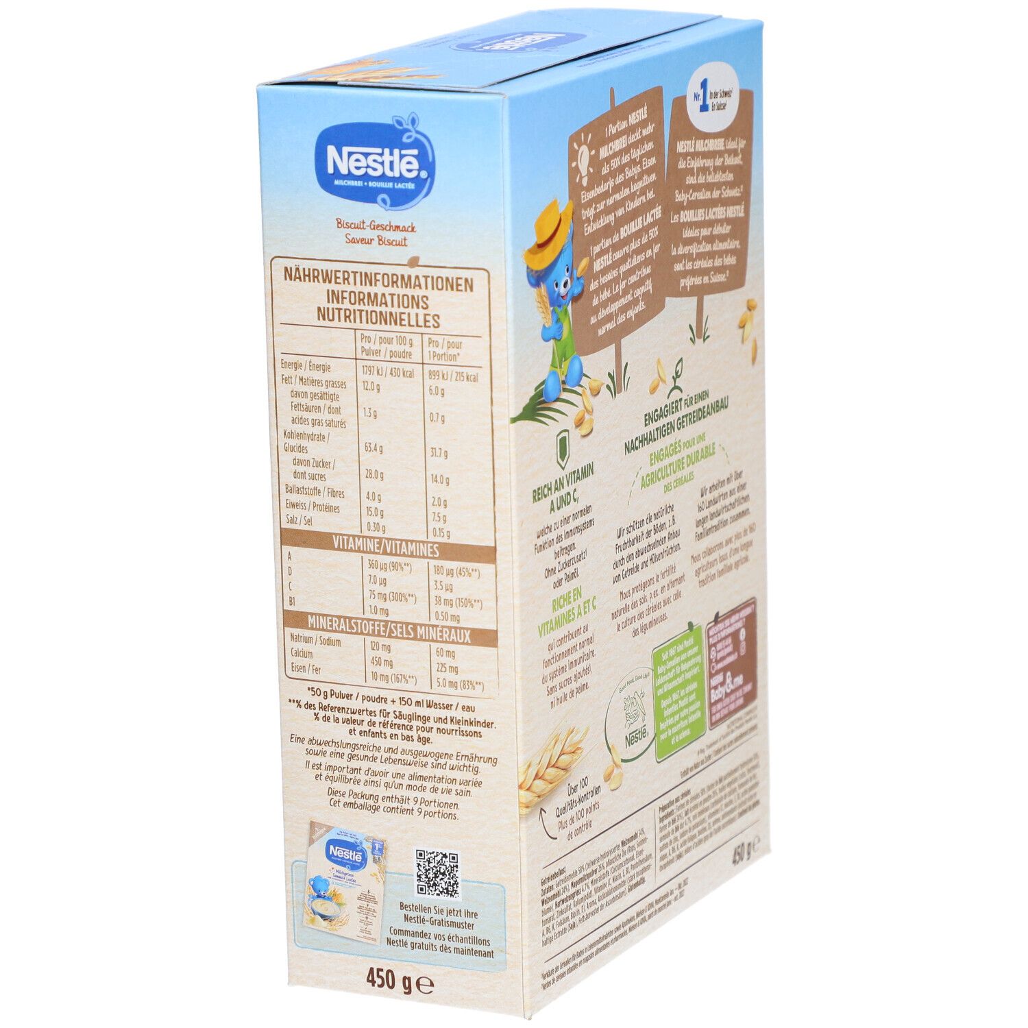 NESTLE Baby Cereals Biscuit Geschmack 450 g