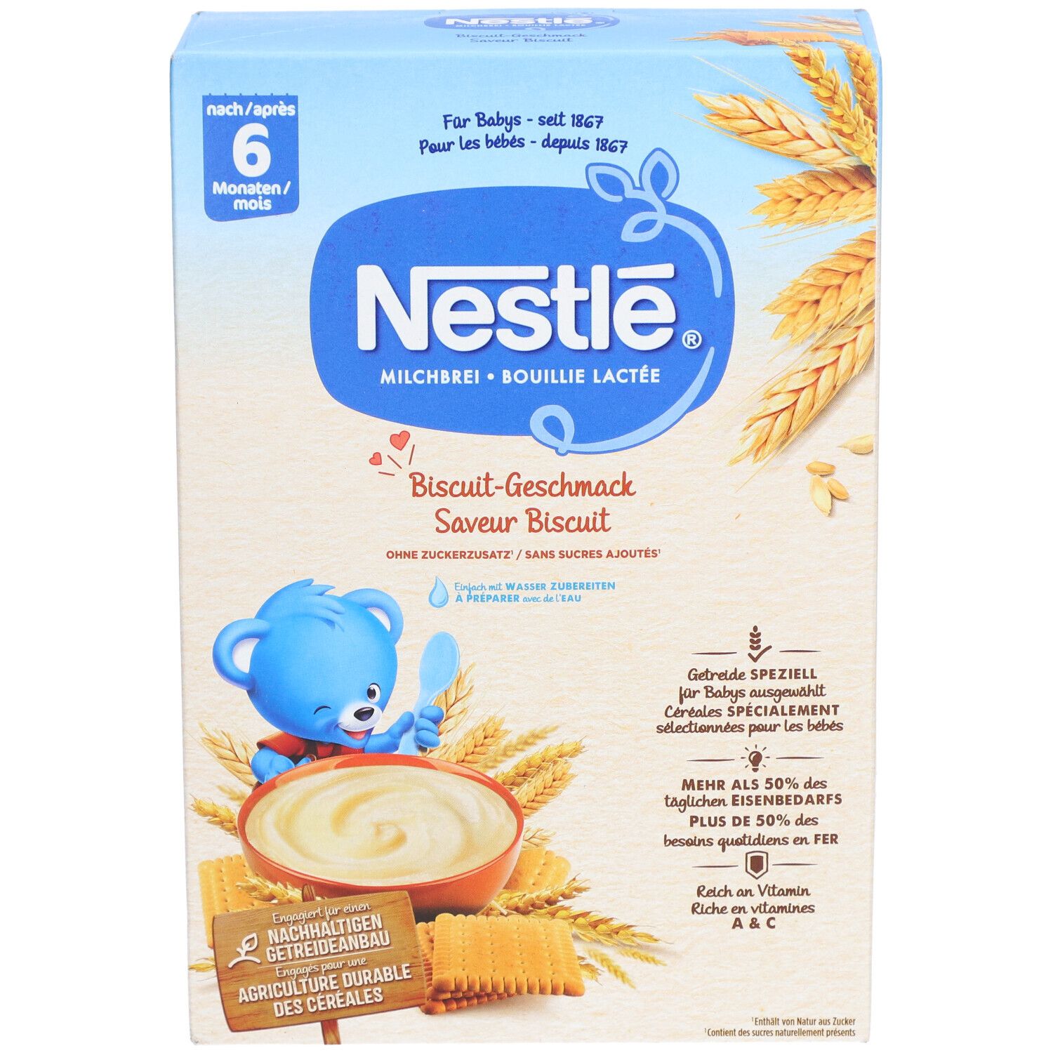 NESTLE Baby Cereals Biscuit Geschmack 450 g