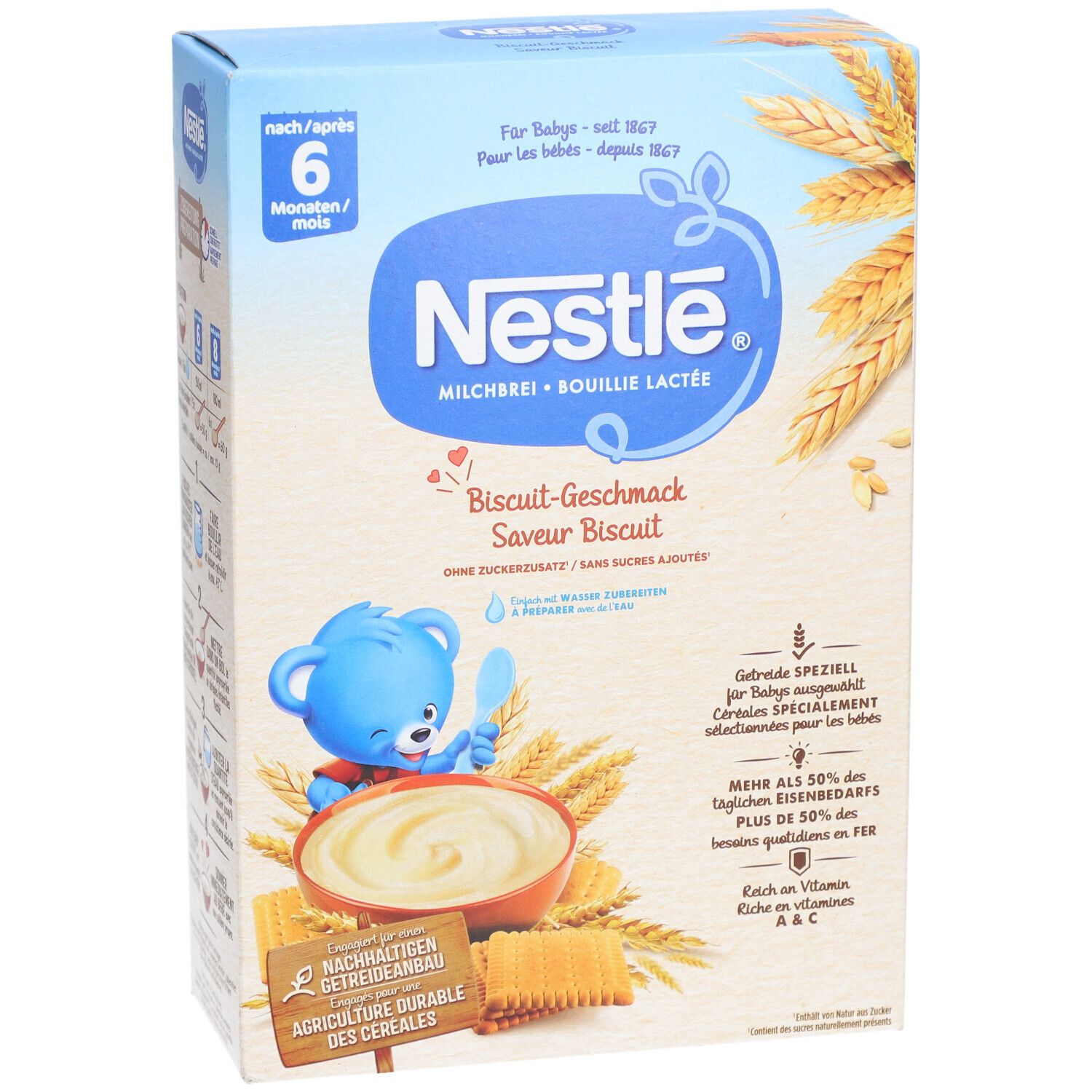 NESTLE Baby Cereals Biscuit Geschmack 450 g