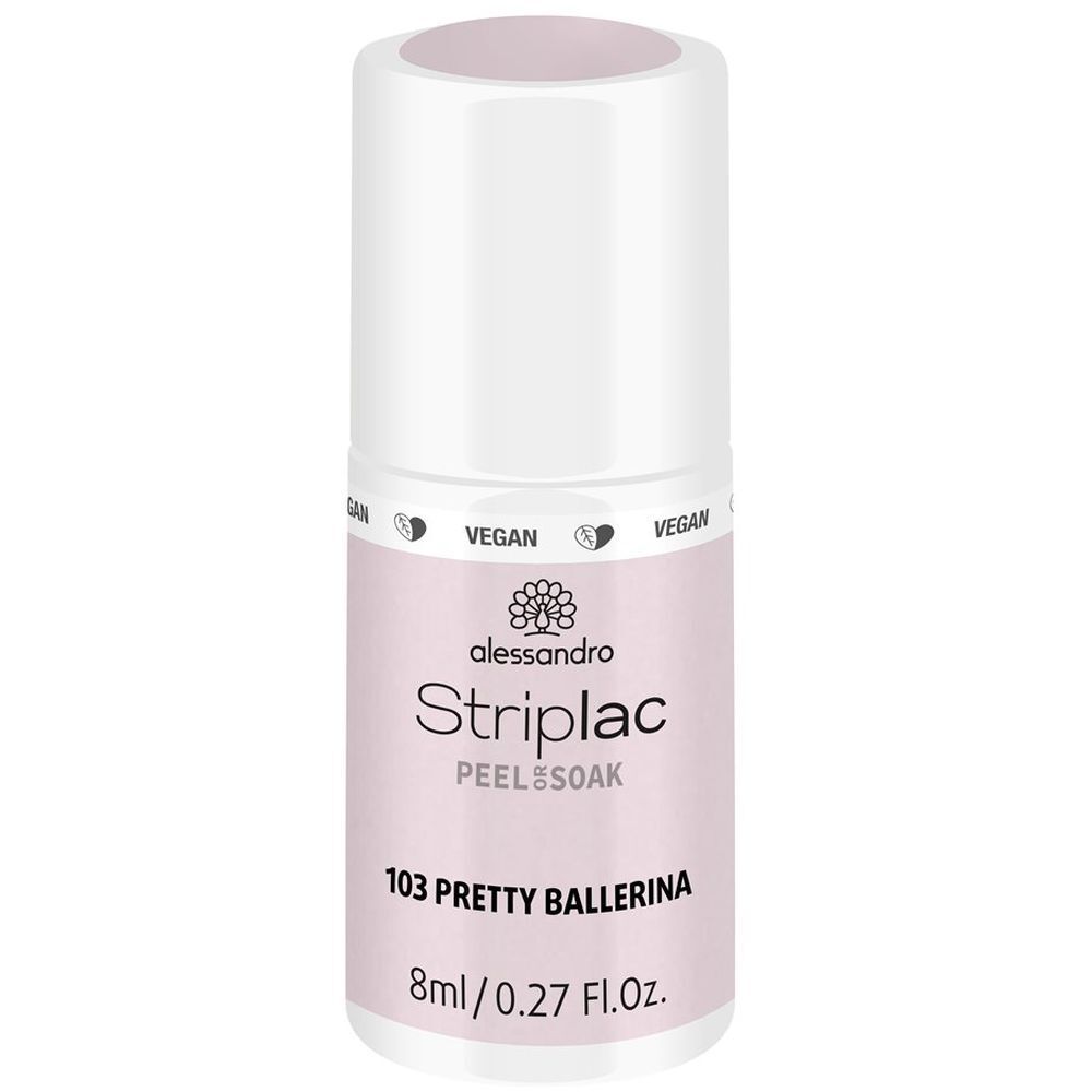 ALESSANDRO Striplac Peel or Soak Vernis à ongles végan 103 Pretty Ballerina