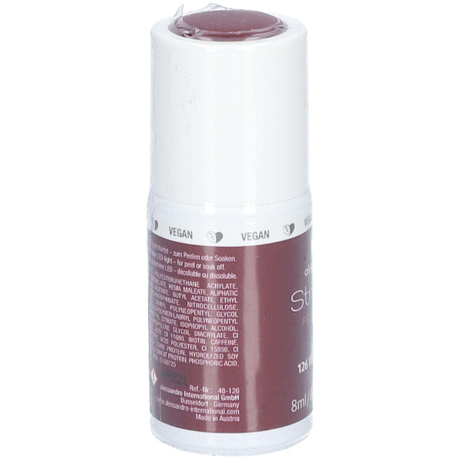 Alessandro International StripLac Peel or Soak 8 ml - 126 velvet red