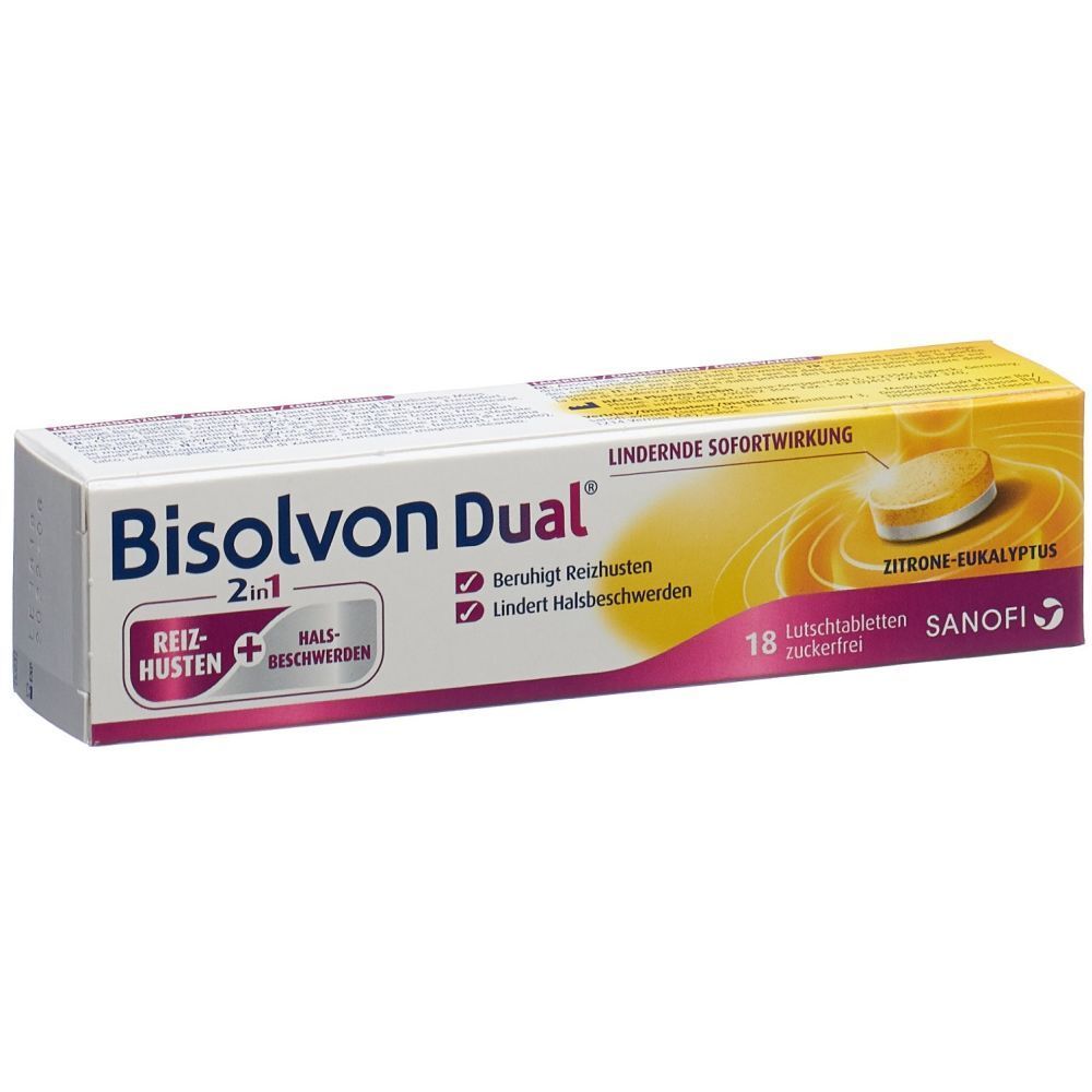 BISOLVON® Dual 2 in 1 Lutschpastillen trockener Husten