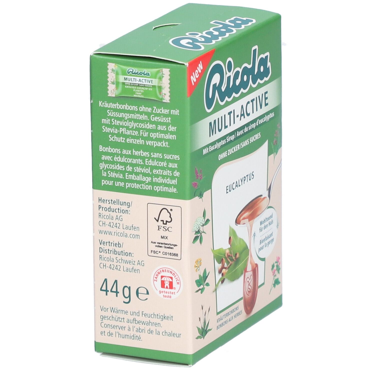 Ricola Multi-Active Bonbons aux herbes Eucalyptus