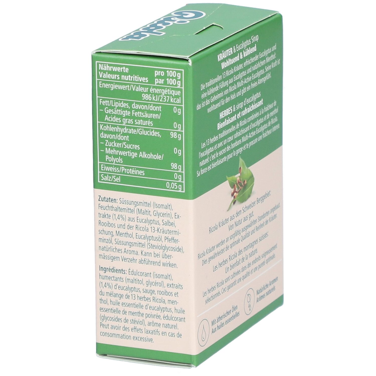 Ricola Multi-Active Bonbons aux herbes Eucalyptus