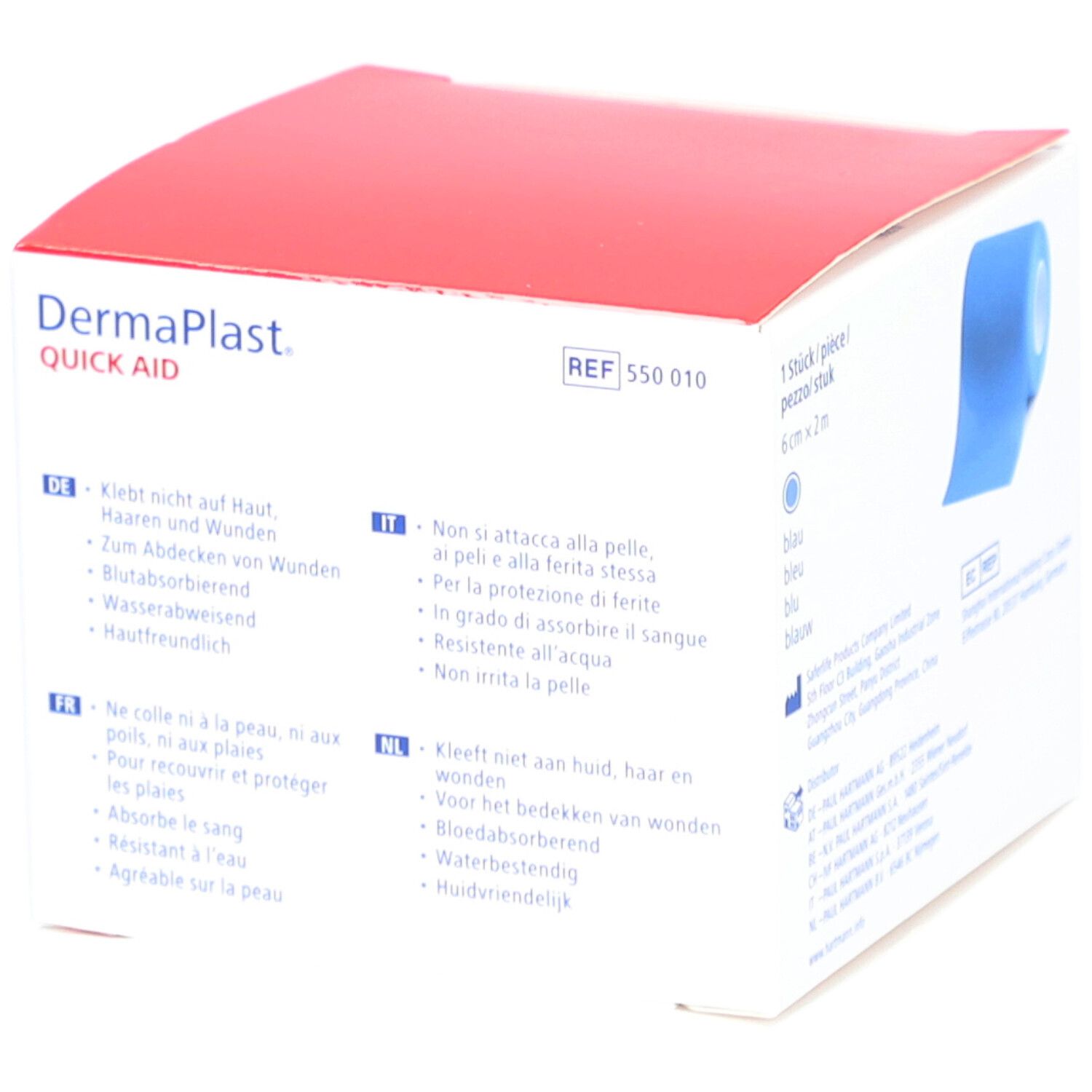 DermaPlast® Quick Aid selbstklebender elastischert Schaumverband  6 cm x 2 m
