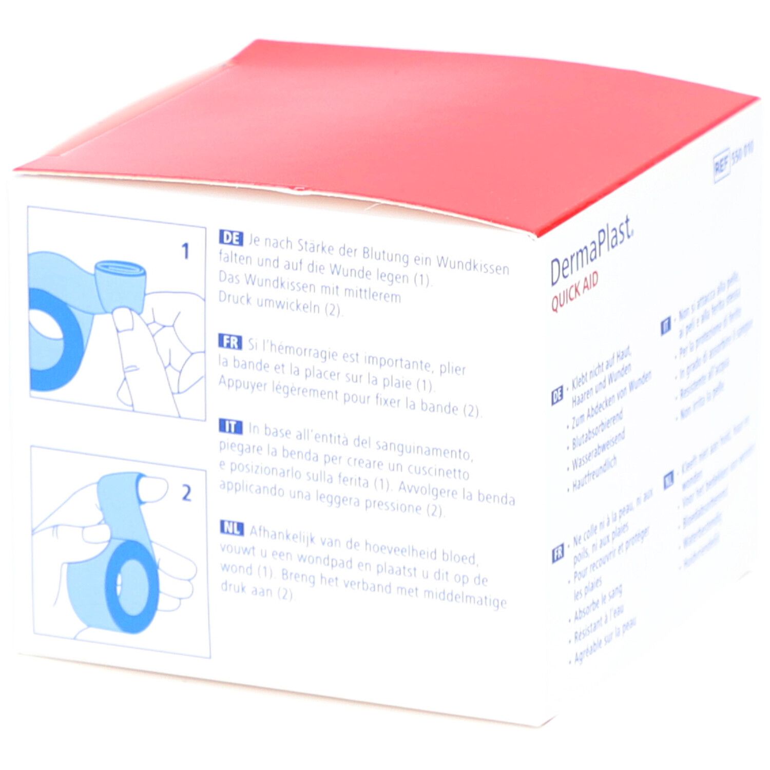 DermaPlast® Quick Aid selbstklebender elastischert Schaumverband  6 cm x 2 m