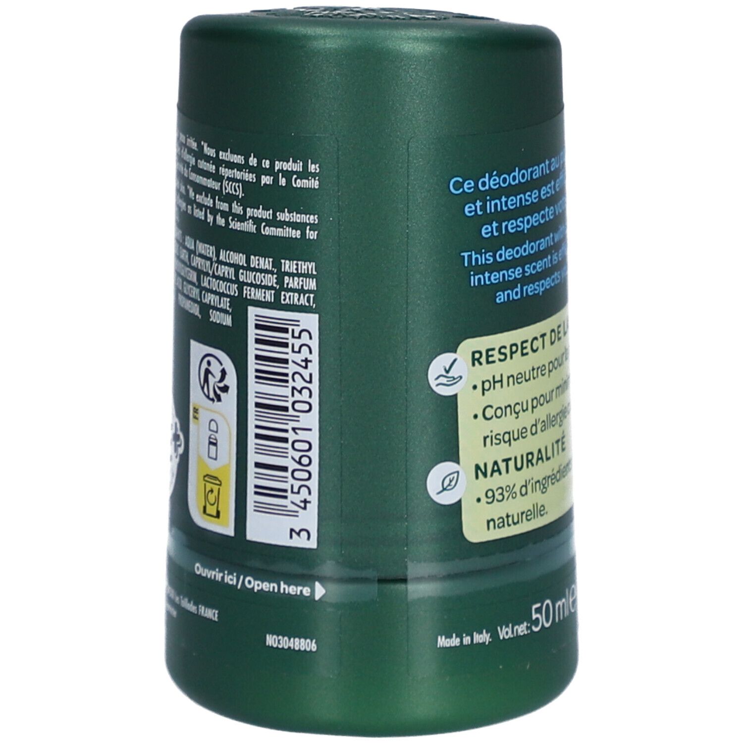 L'ARBRE VERT Déodorant écologique Homme Fraîcheur intense