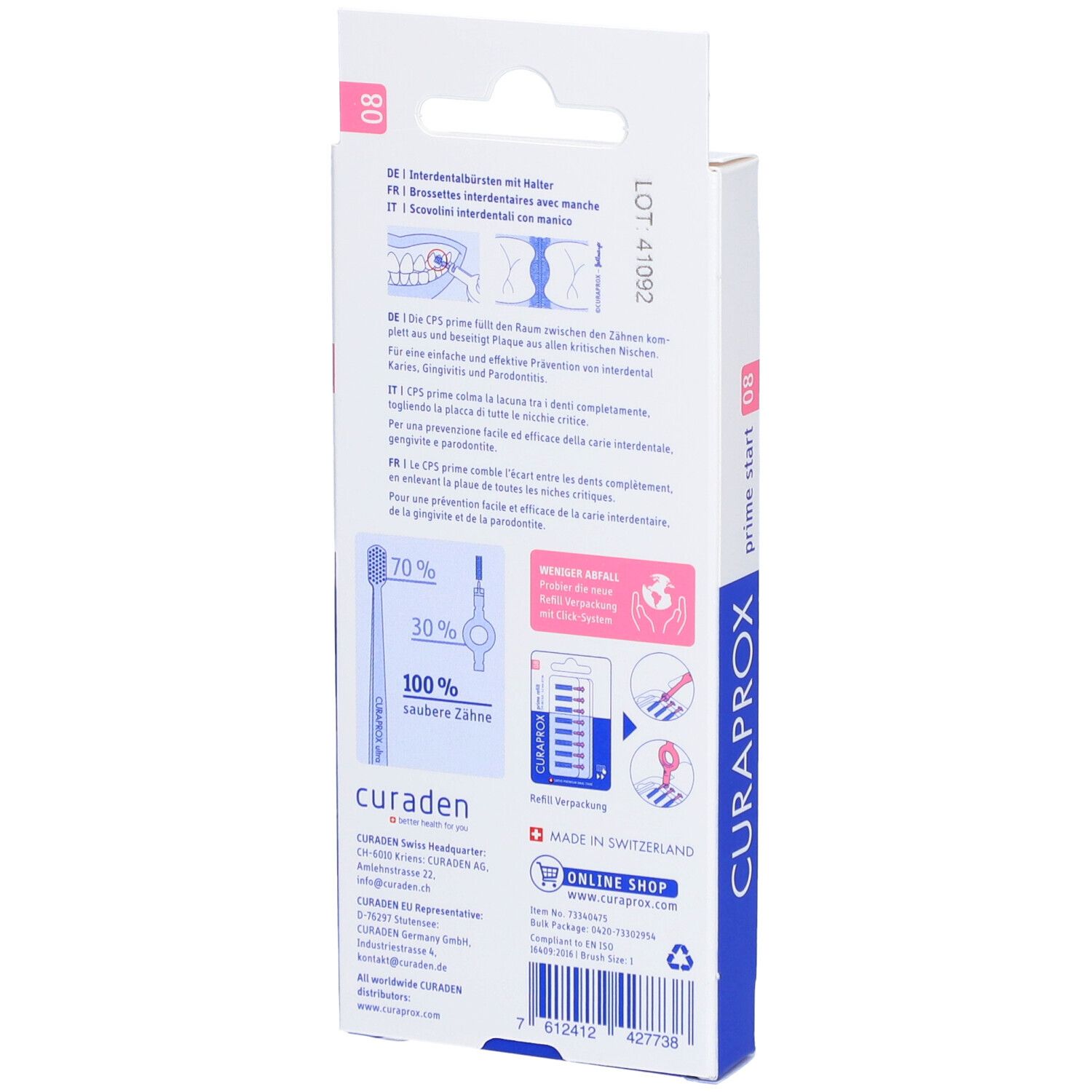 CURAPROX CPS 08 start Brosses interdentaires