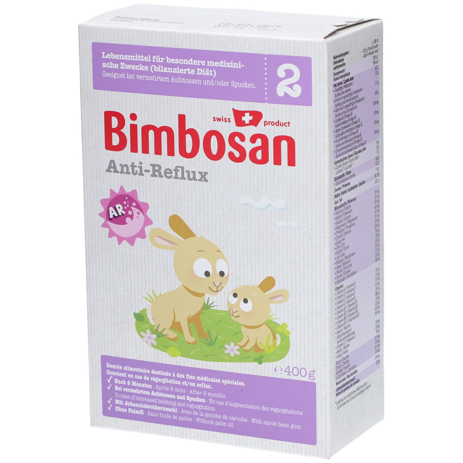 BIMBOSAN AR 2 Folge ohne Palmöl 400 g