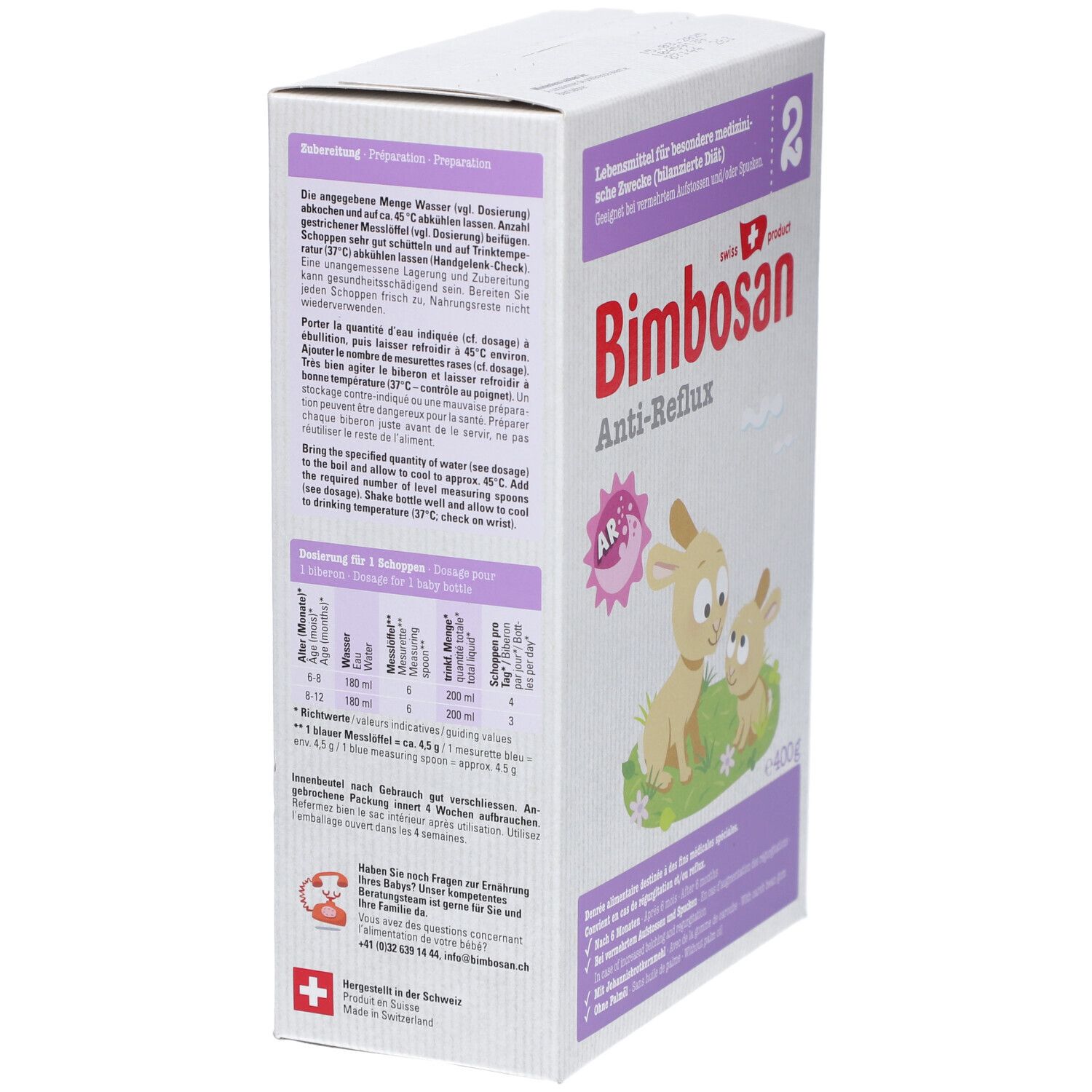 BIMBOSAN AR 2 Folge ohne Palmöl 400 g