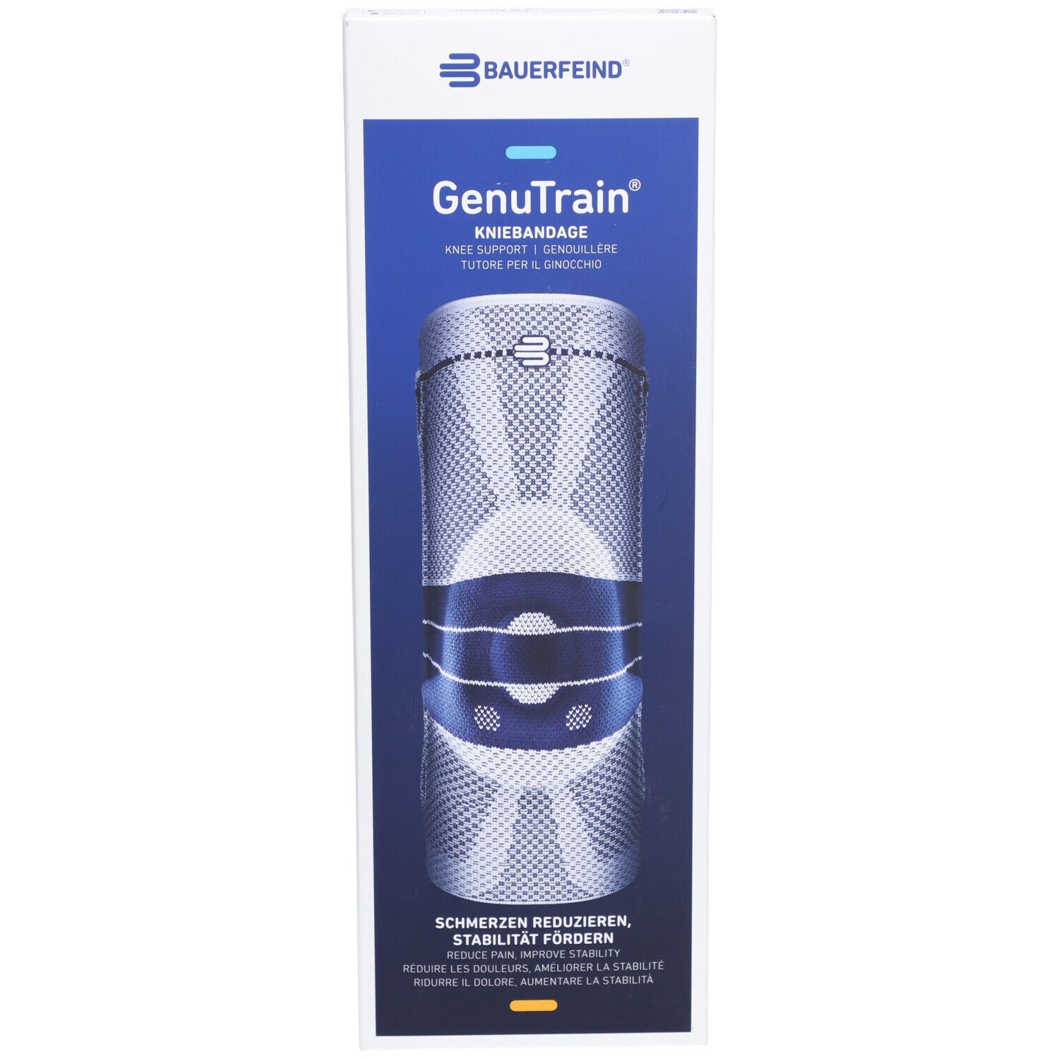 BAUERFEIND® GenuTrain Aktive Kniebandage, Patella und Bandage Größe 6 Beige