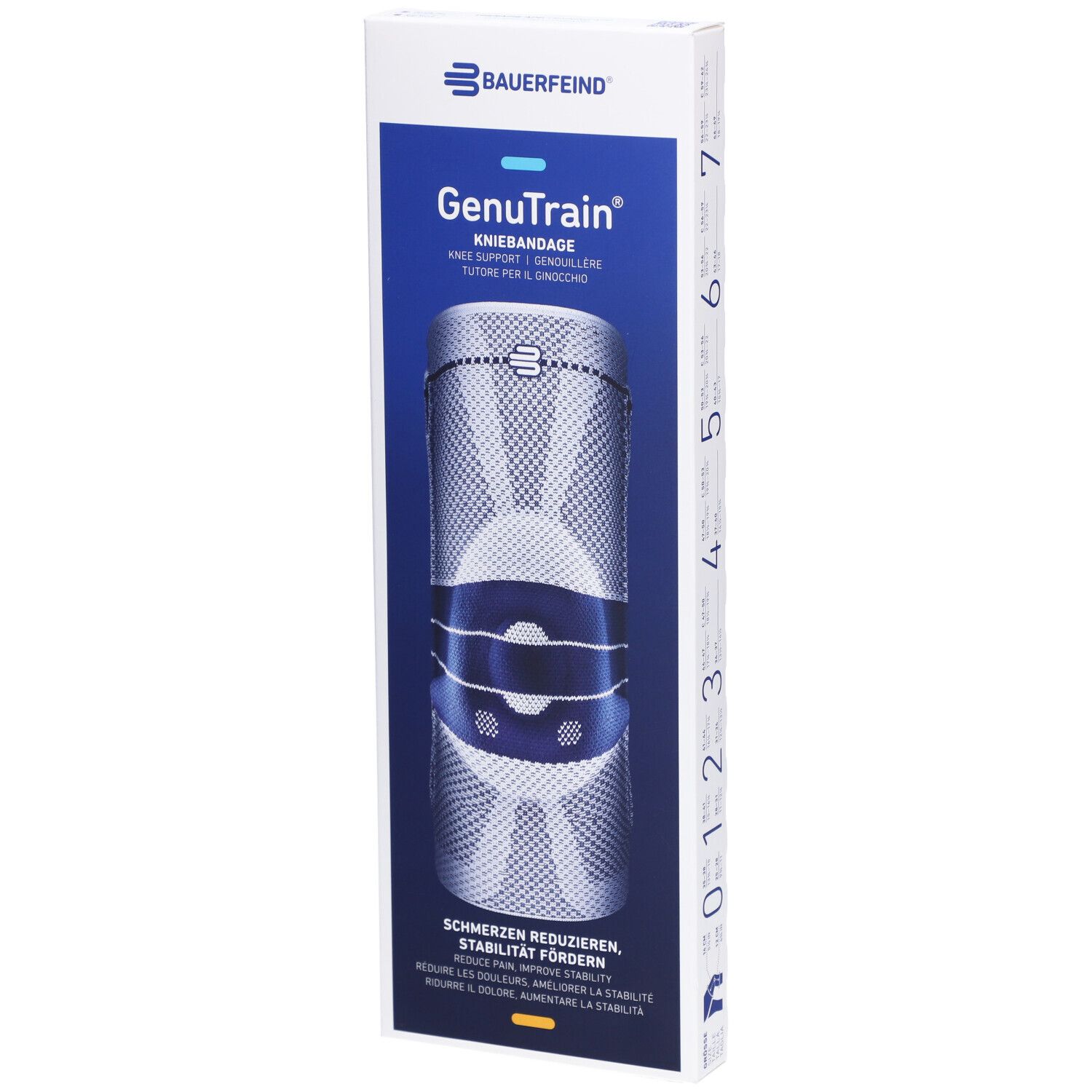 BAUERFEIND® GenuTrain Genouillère active, rotulienne et ligamentaire Taille 5 Comfort titan