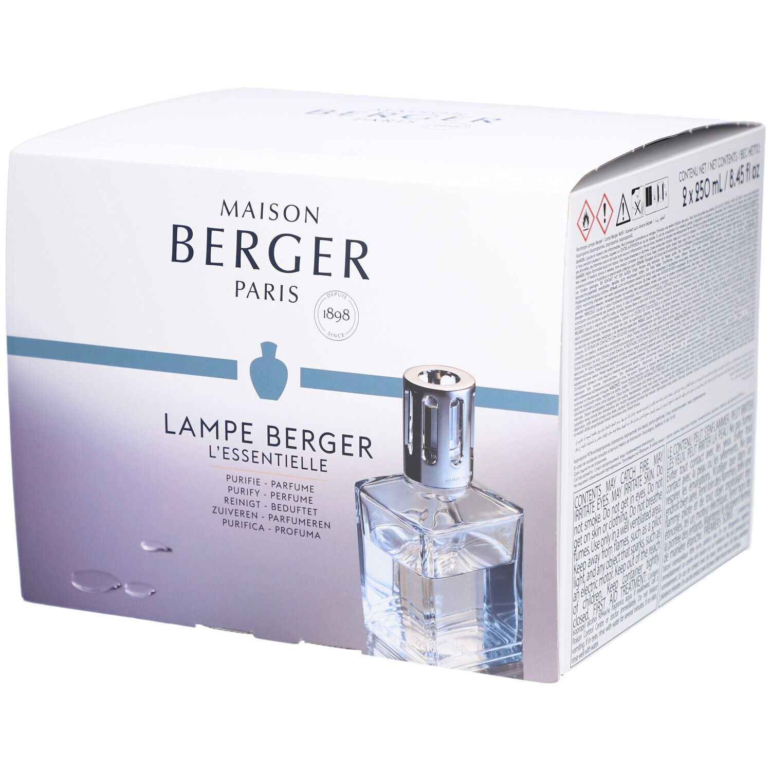 MAISON BERGER Lampe Berger® Essentielle Cube Fraîcheur Brise Océane & AIR PUR Neutre