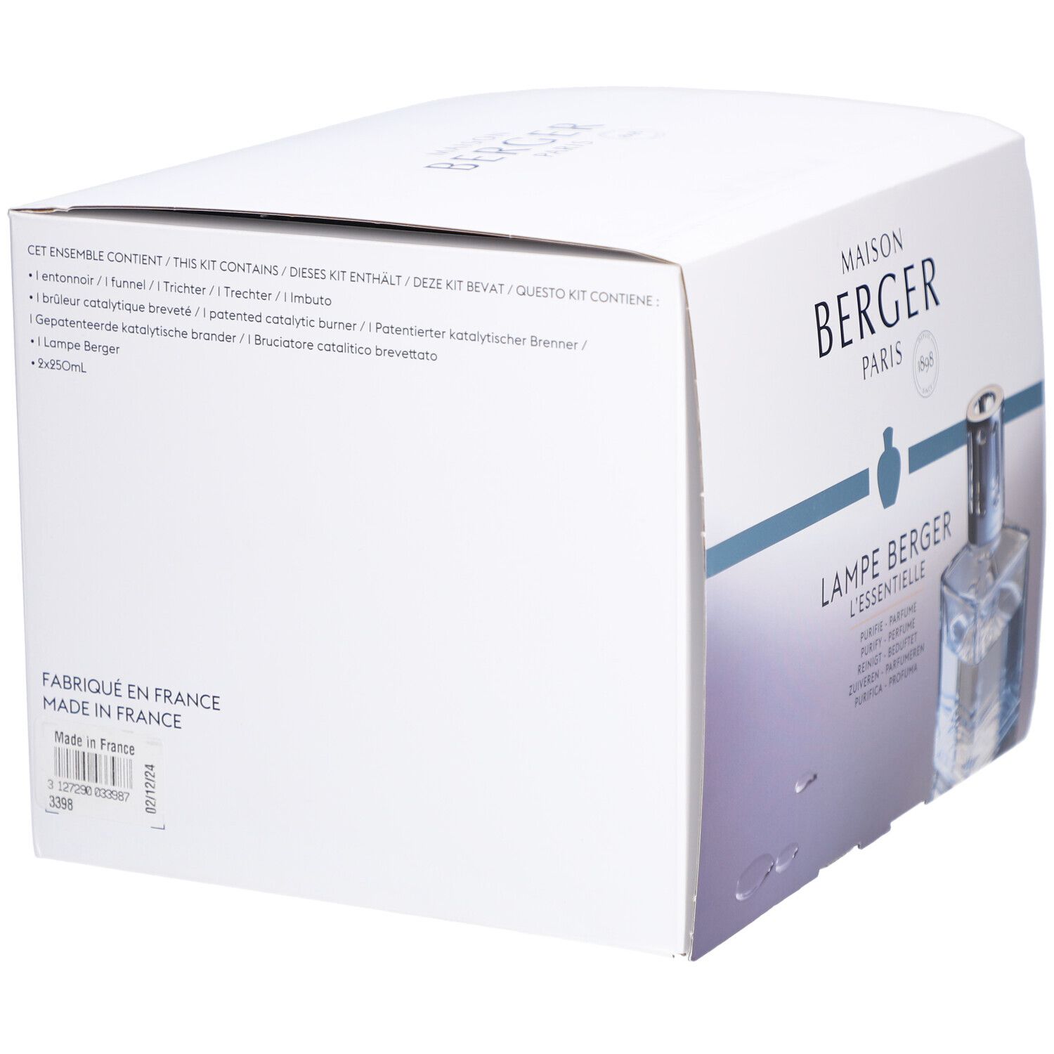 MAISON BERGER Lampe Berger® Essentielle Cube Fraîcheur Brise Océane & AIR PUR Neutre