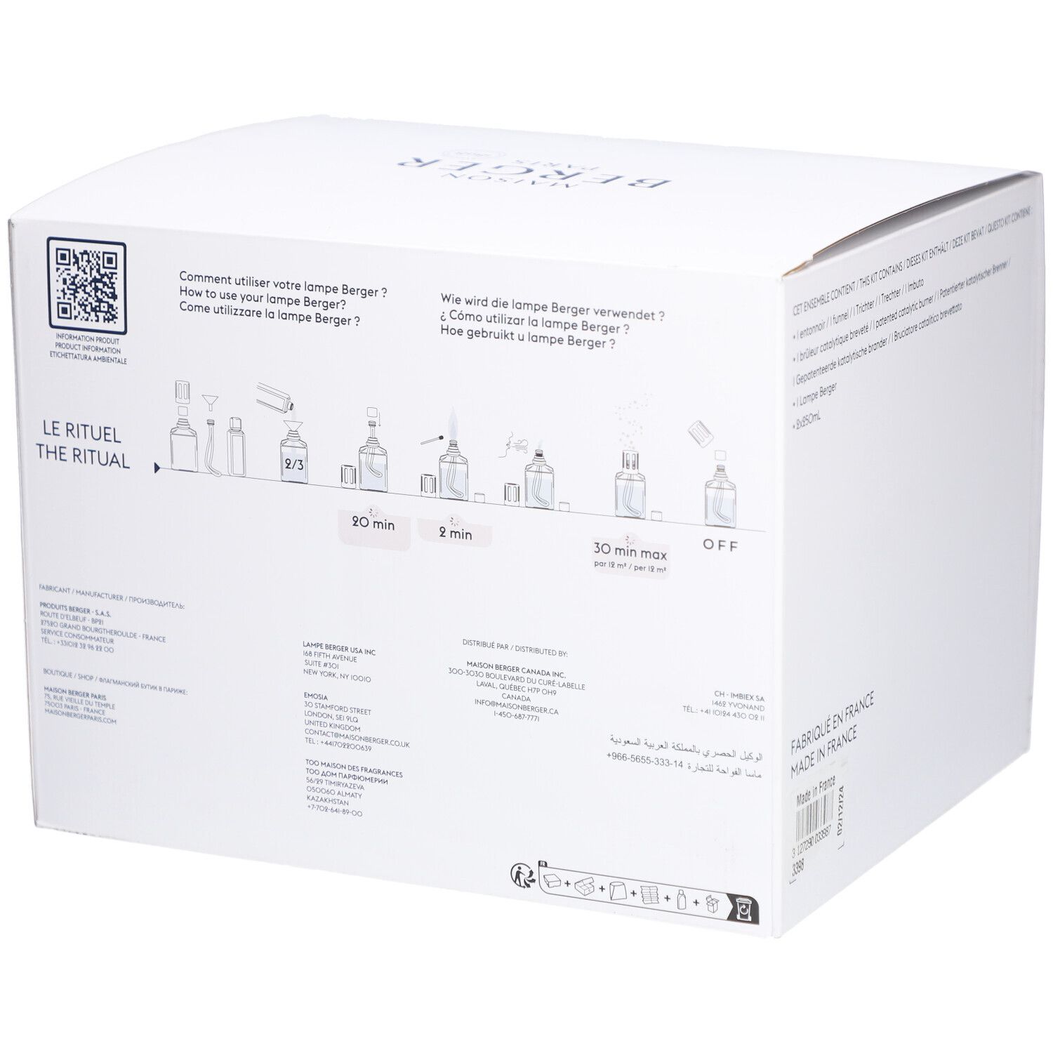 MAISON BERGER Lampe Berger® Essentielle Cube Fraîcheur Brise Océane & AIR PUR Neutre