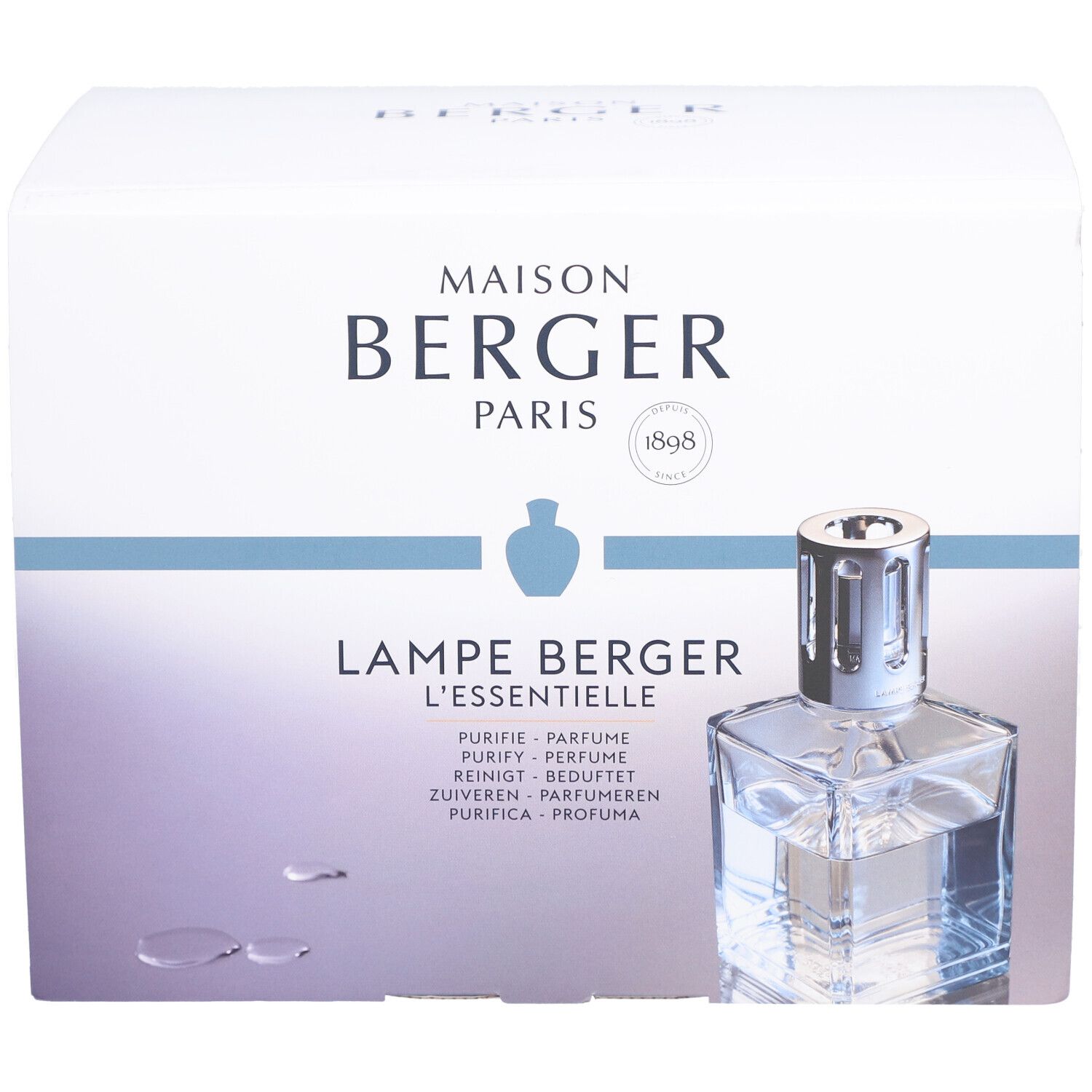 MAISON BERGER Lampe Berger® Essentielle Cube Fraîcheur Brise Océane & AIR PUR Neutre