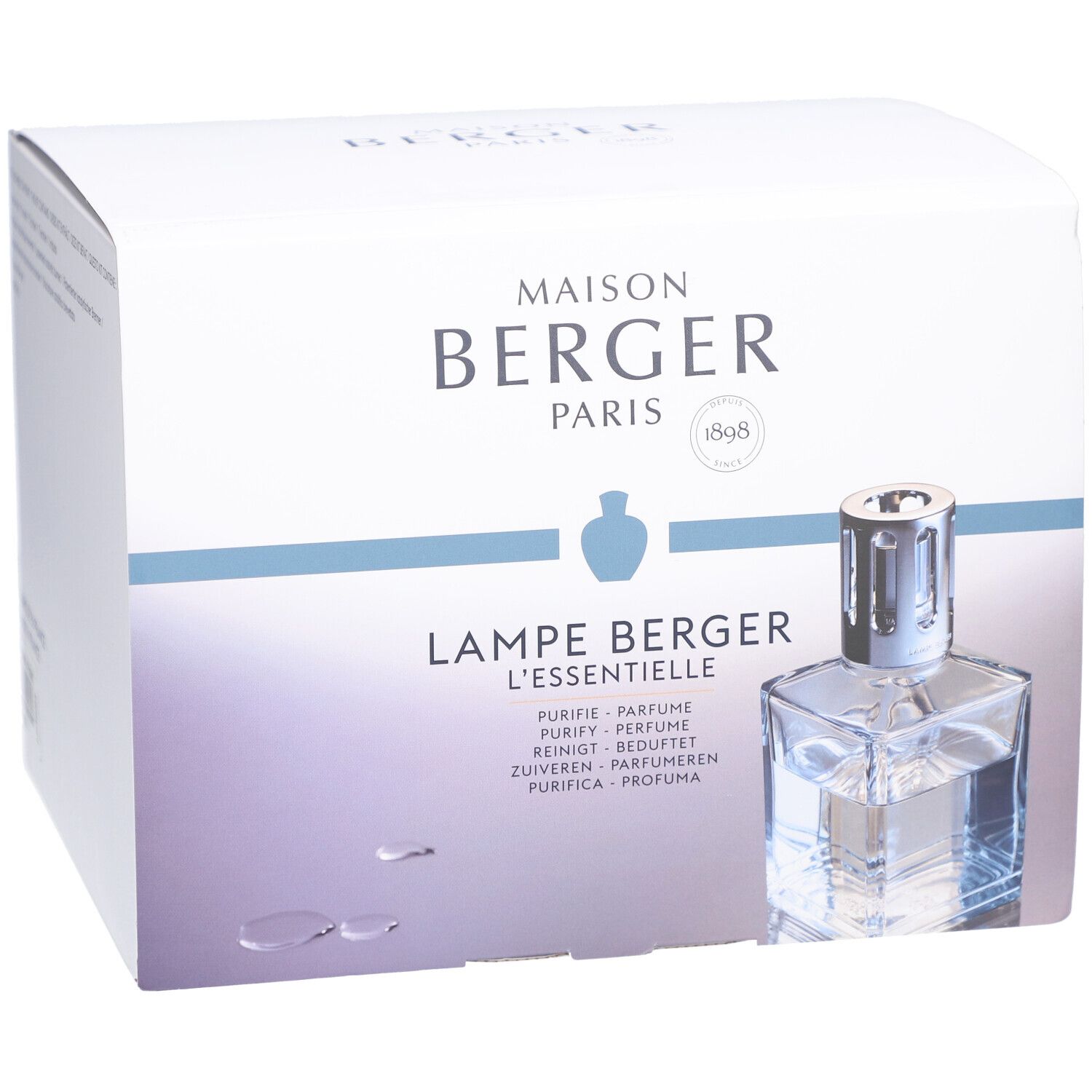 MAISON BERGER Lampe Berger® Essentielle Cube Fraîcheur Brise Océane & AIR PUR Neutre