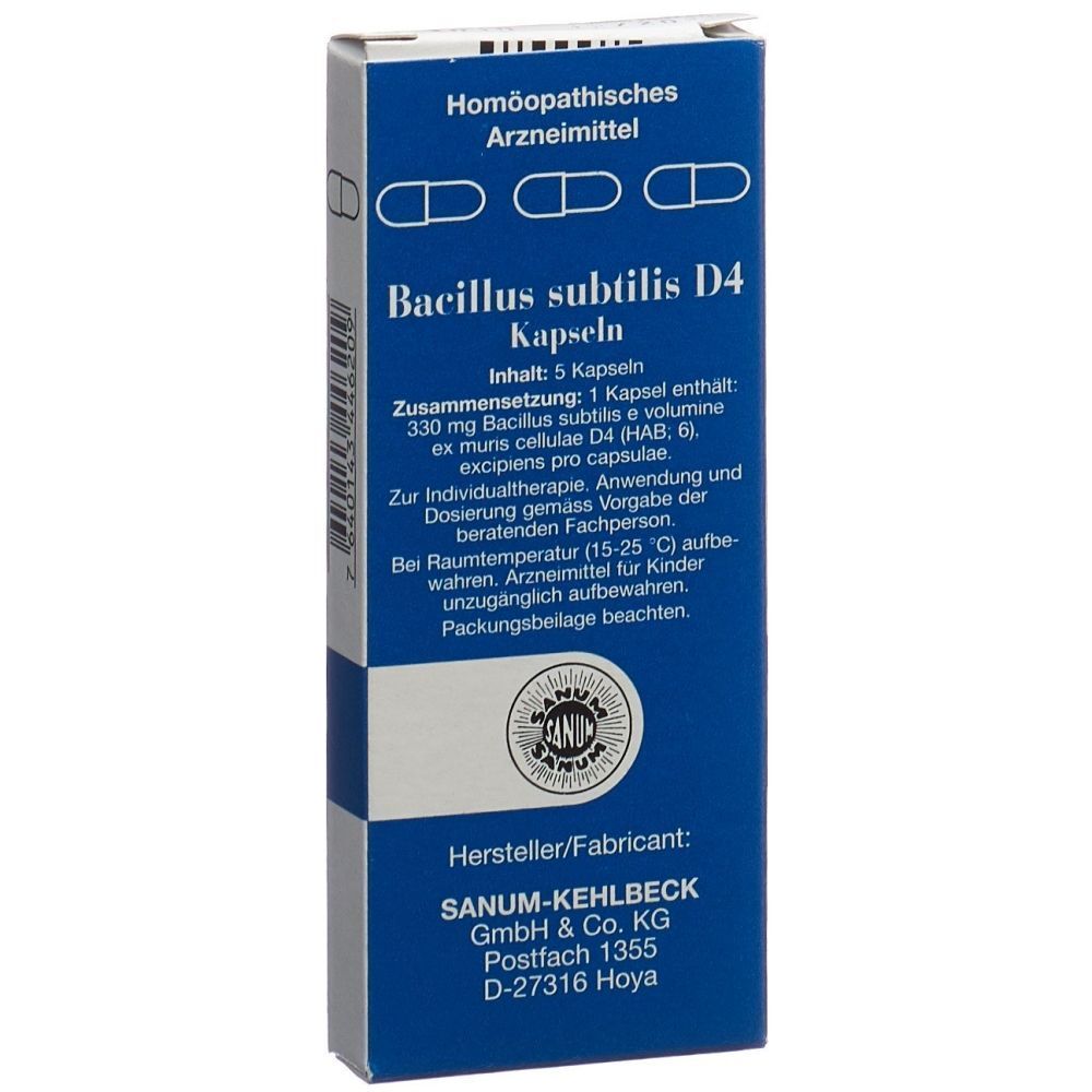 SANUM Bacillus subtilis Kaps D 4 5 Stk