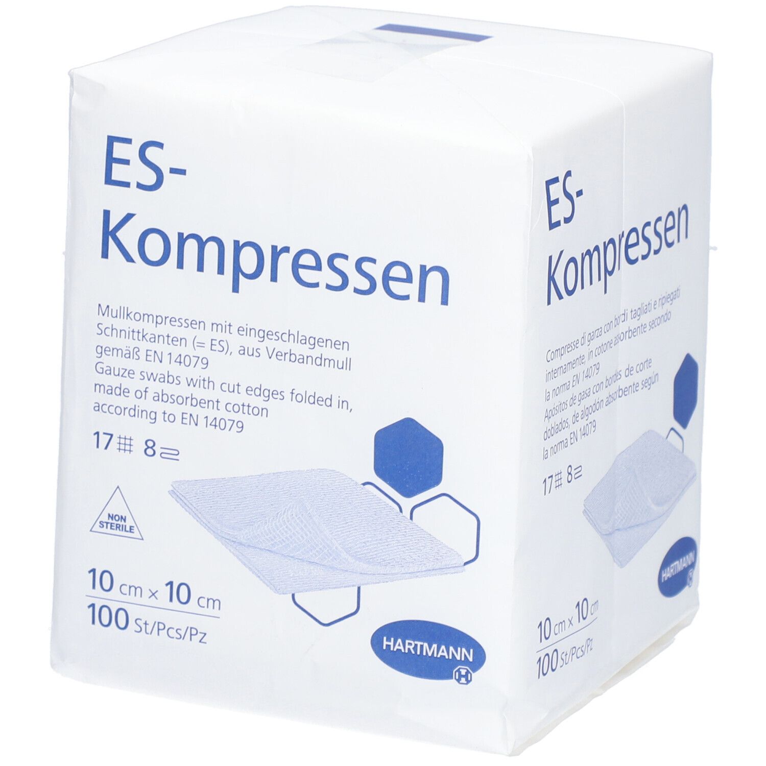 HARTMANN ES Compresses 8 couches 10 x 10 cm