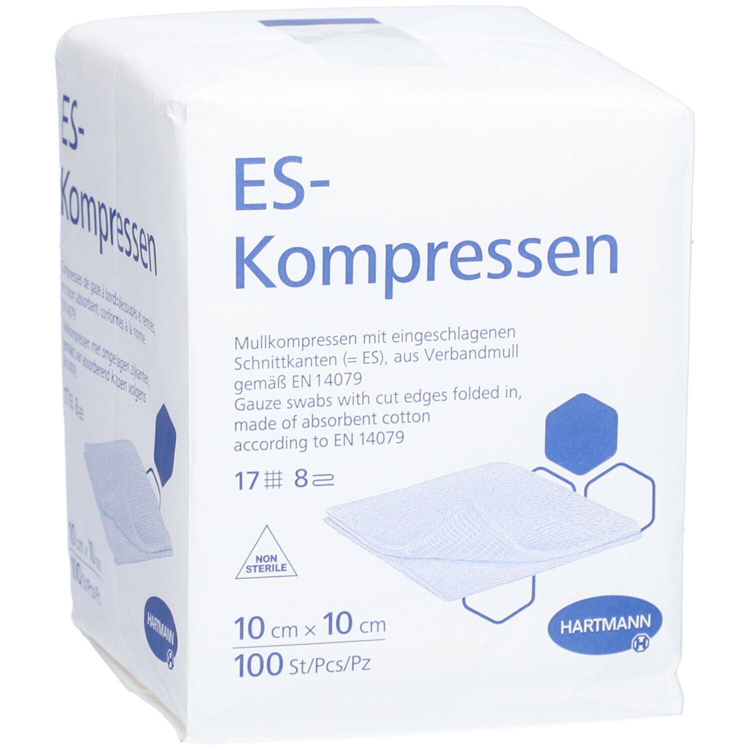 HARTMANN ES Compresses 8 couches 10 x 10 cm