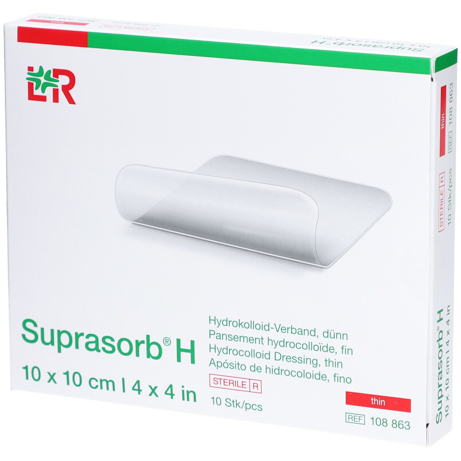 SUPRASORB H Dünn 10x10cm 10 Stk