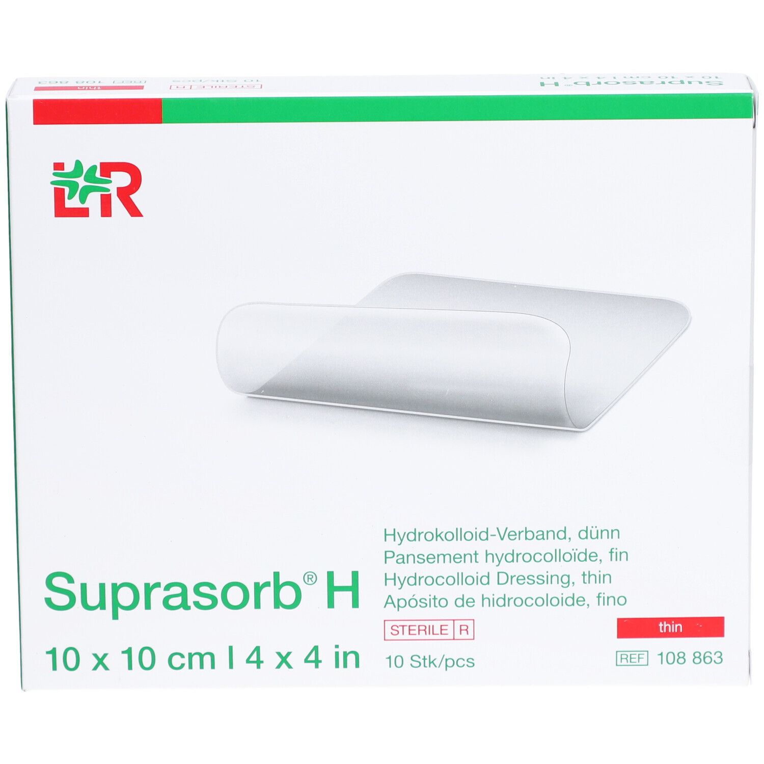 SUPRASORB H Dünn 10x10cm 10 Stk