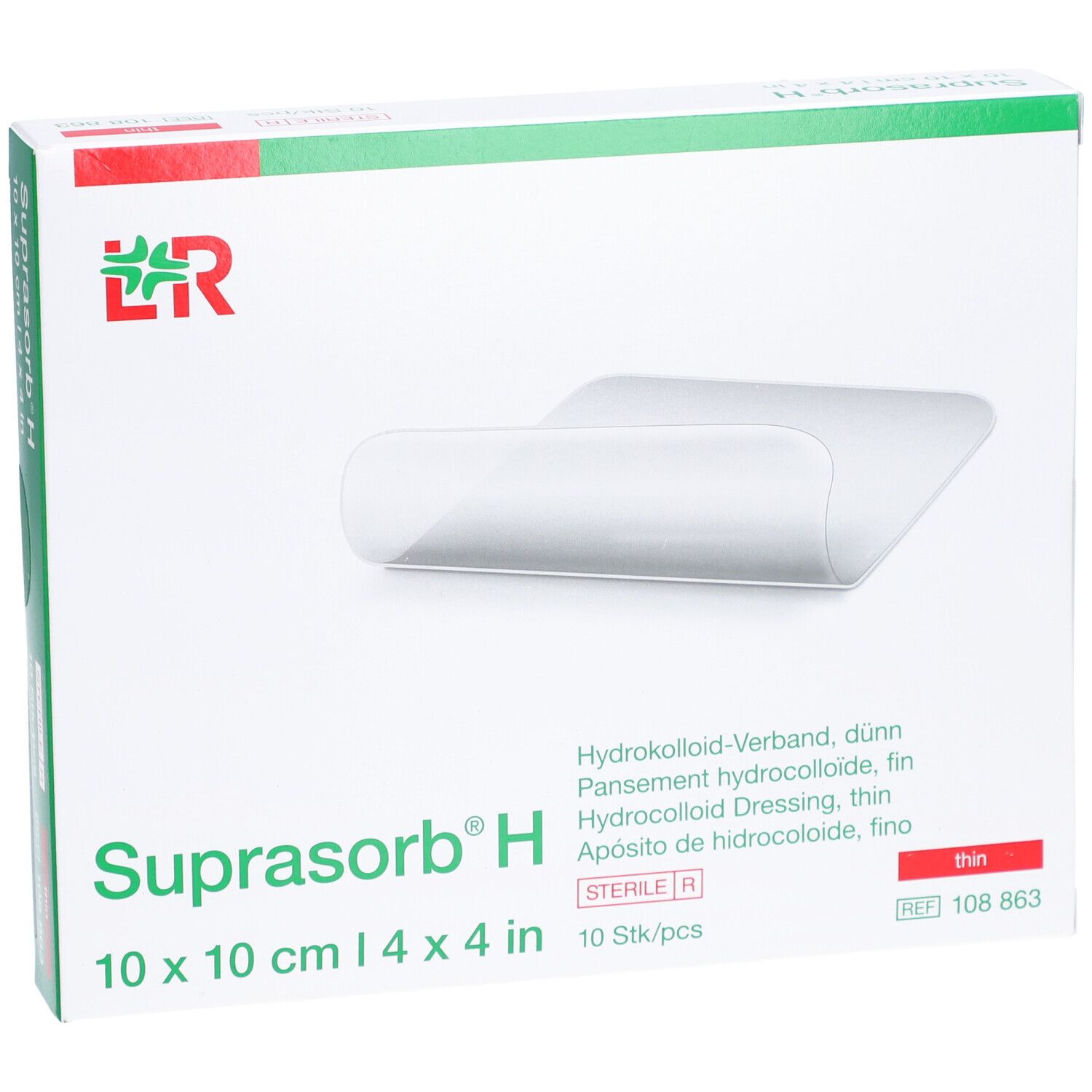 SUPRASORB H Dünn 10x10cm 10 Stk