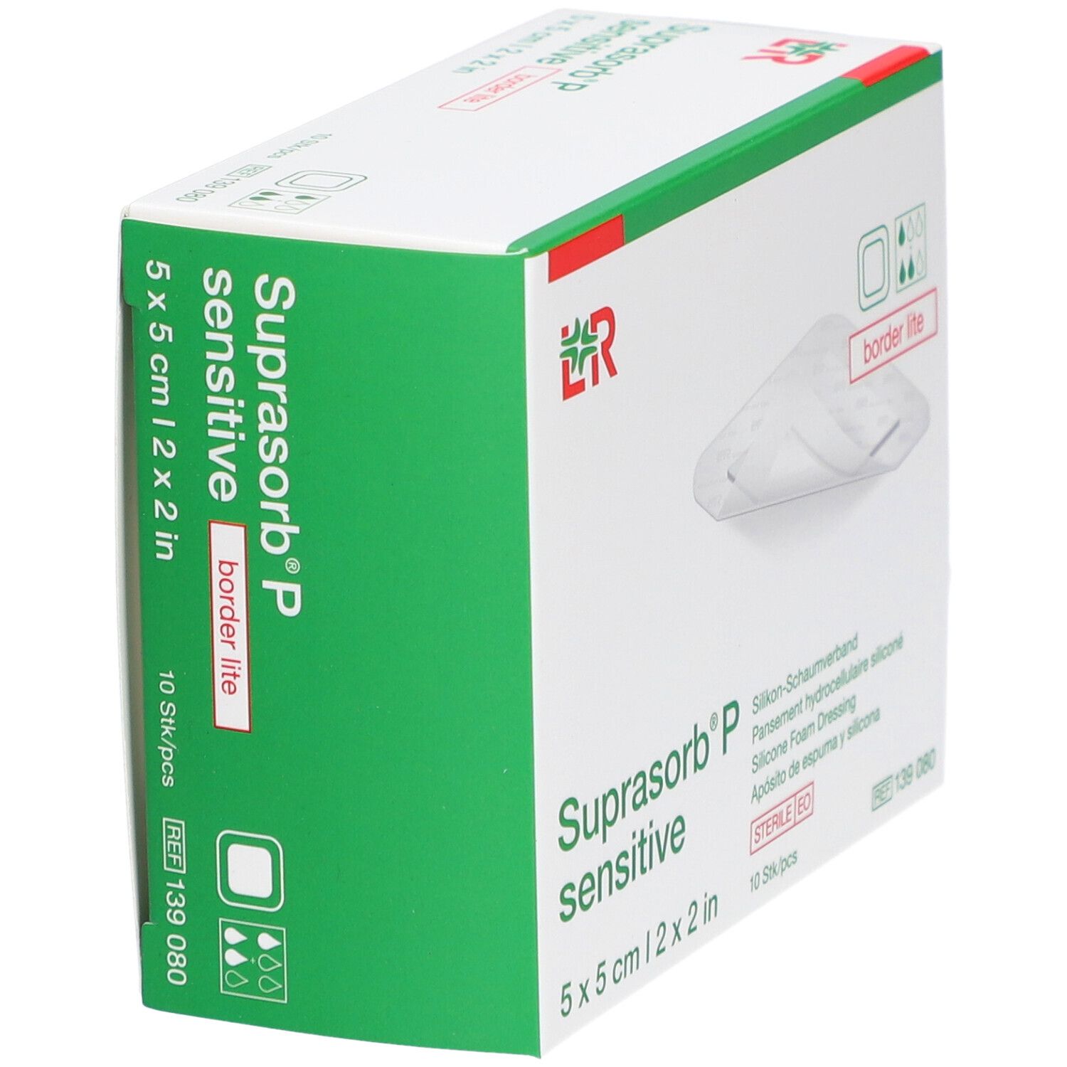 SUPRASORB P sensitive border lite 5 x 5 cm