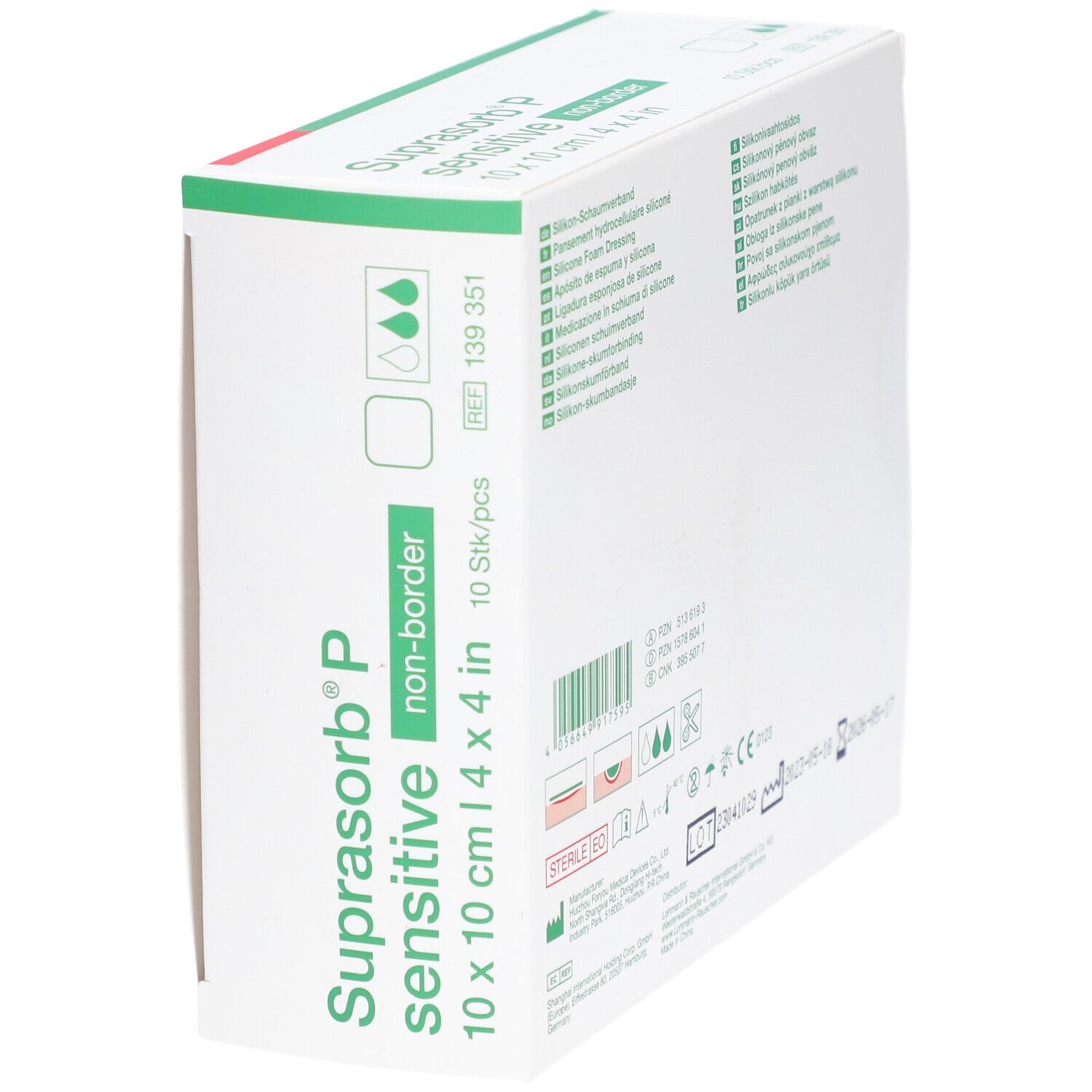 SUPRASORB P sensitive non-border 10x10cm
