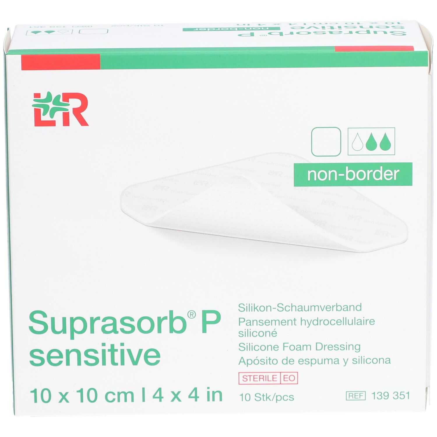 SUPRASORB P sensitive non-border 10x10cm