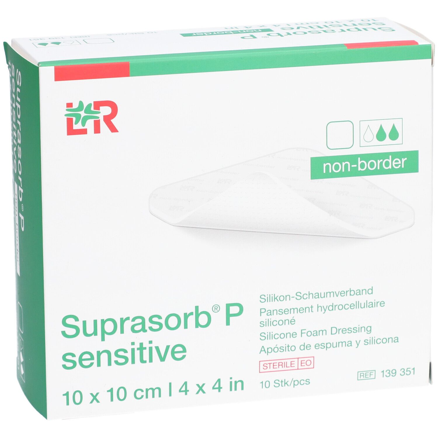 SUPRASORB P sensitive non-border 10x10cm
