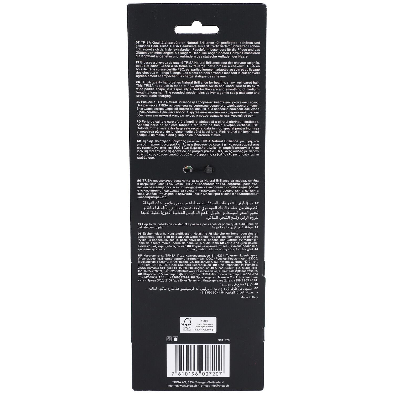 TRISA Natural Brillance Brosse pics en bois