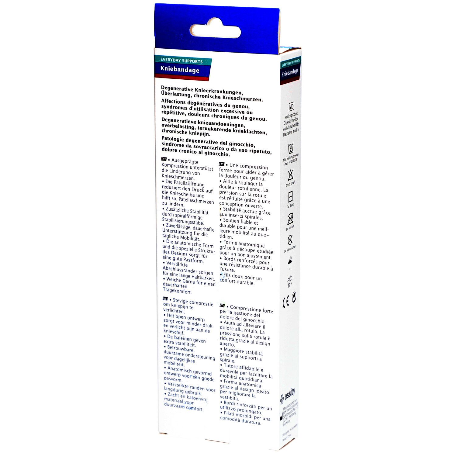 ACTIMOVE® Genouillère ouverte rotulienne, 4 inserts, Taille L Beige